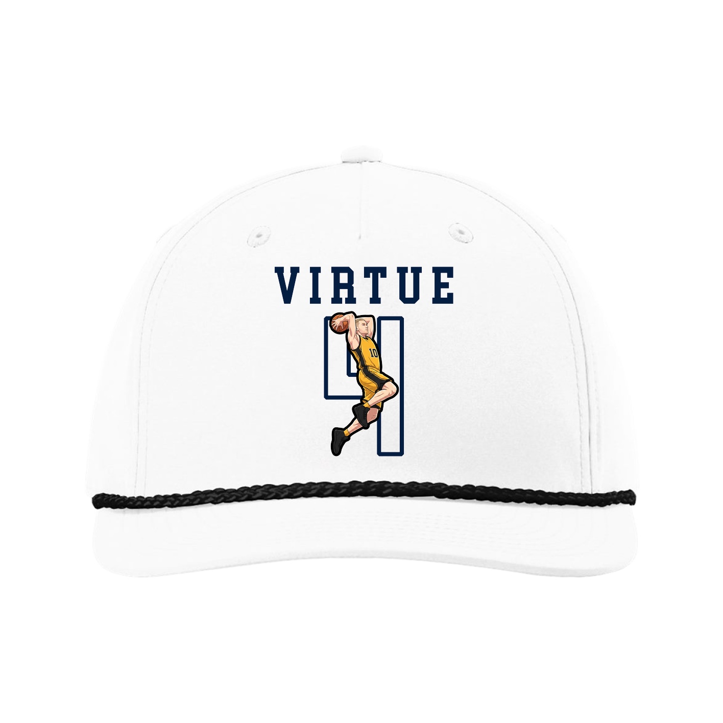 Five-Panel Classic Rope Cap — Shirsey in White