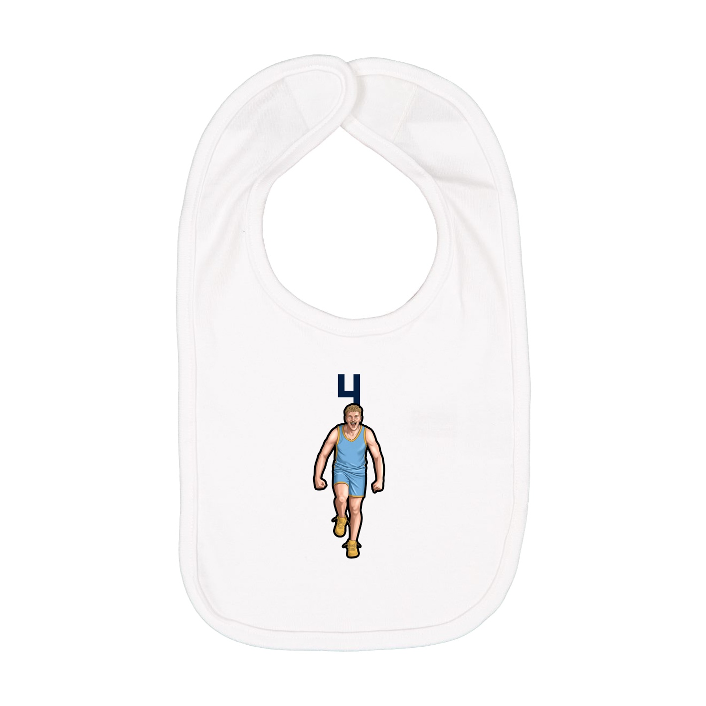 Infant Bib — Number Top in White