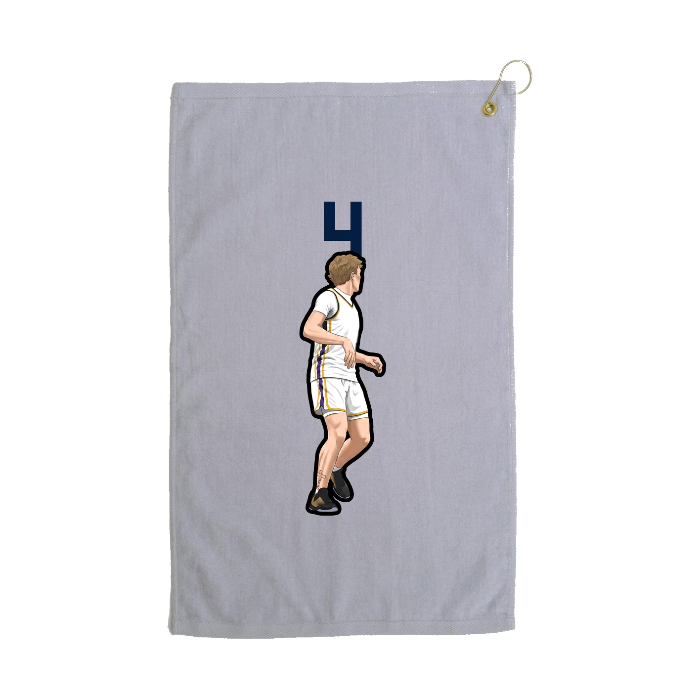 Golf Towel — Number Top in Grey