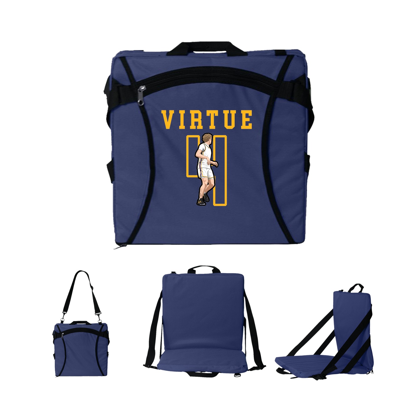 Folding Stadium Seat — Shirsey in Navy