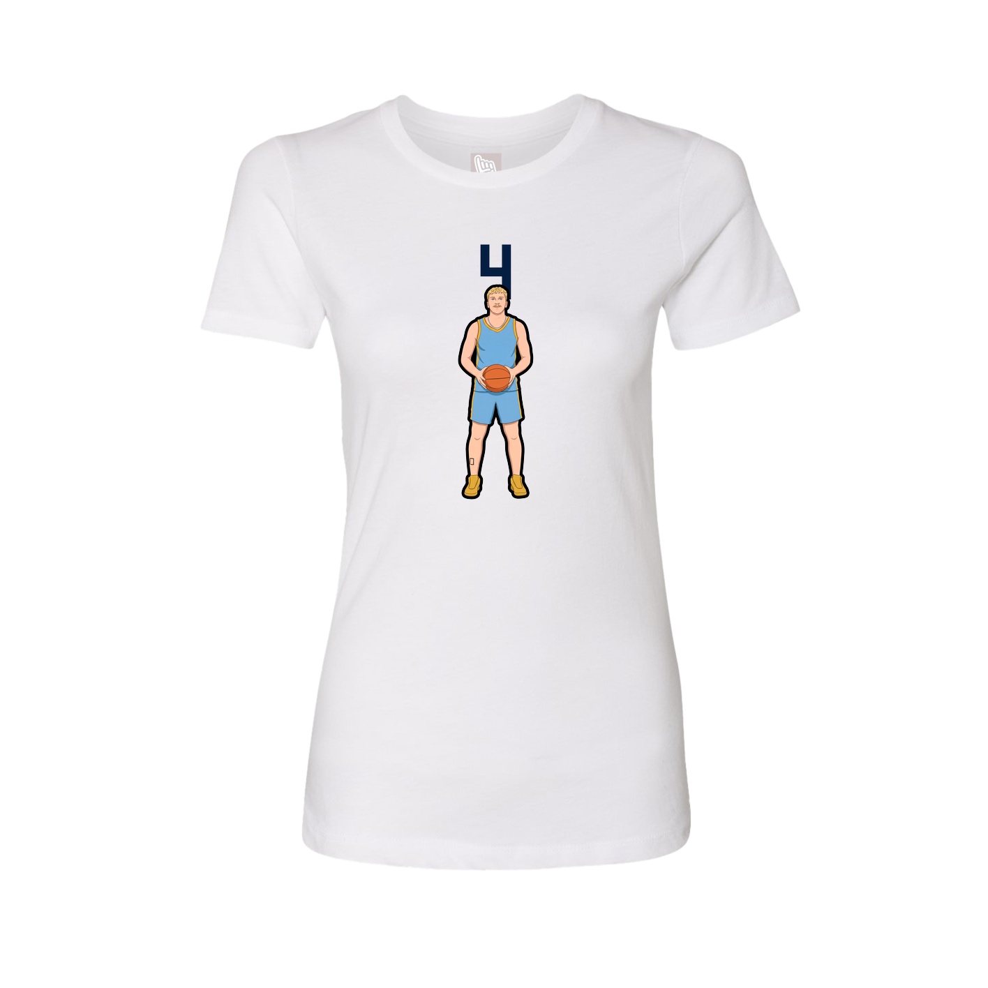 Fitted Women's Tee — Number Top in White