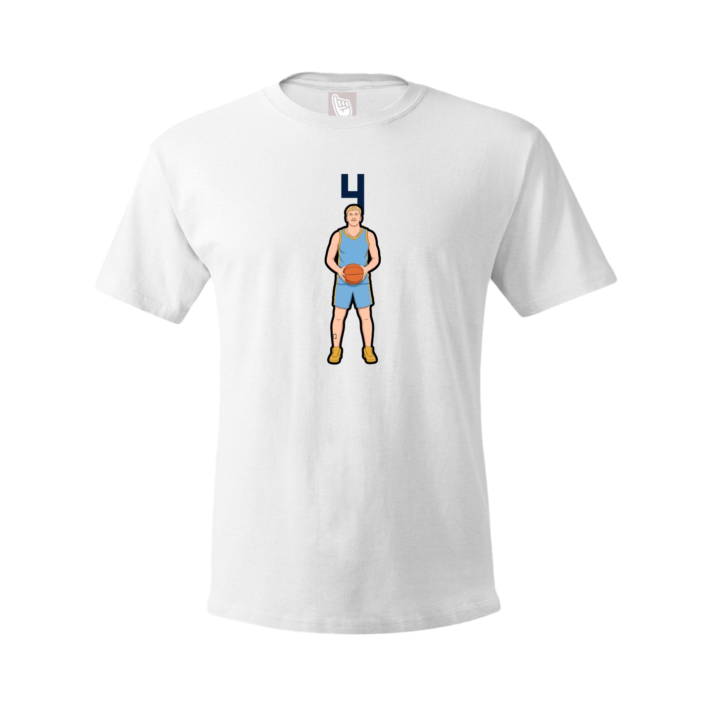 Youth Tee — Number Top in White