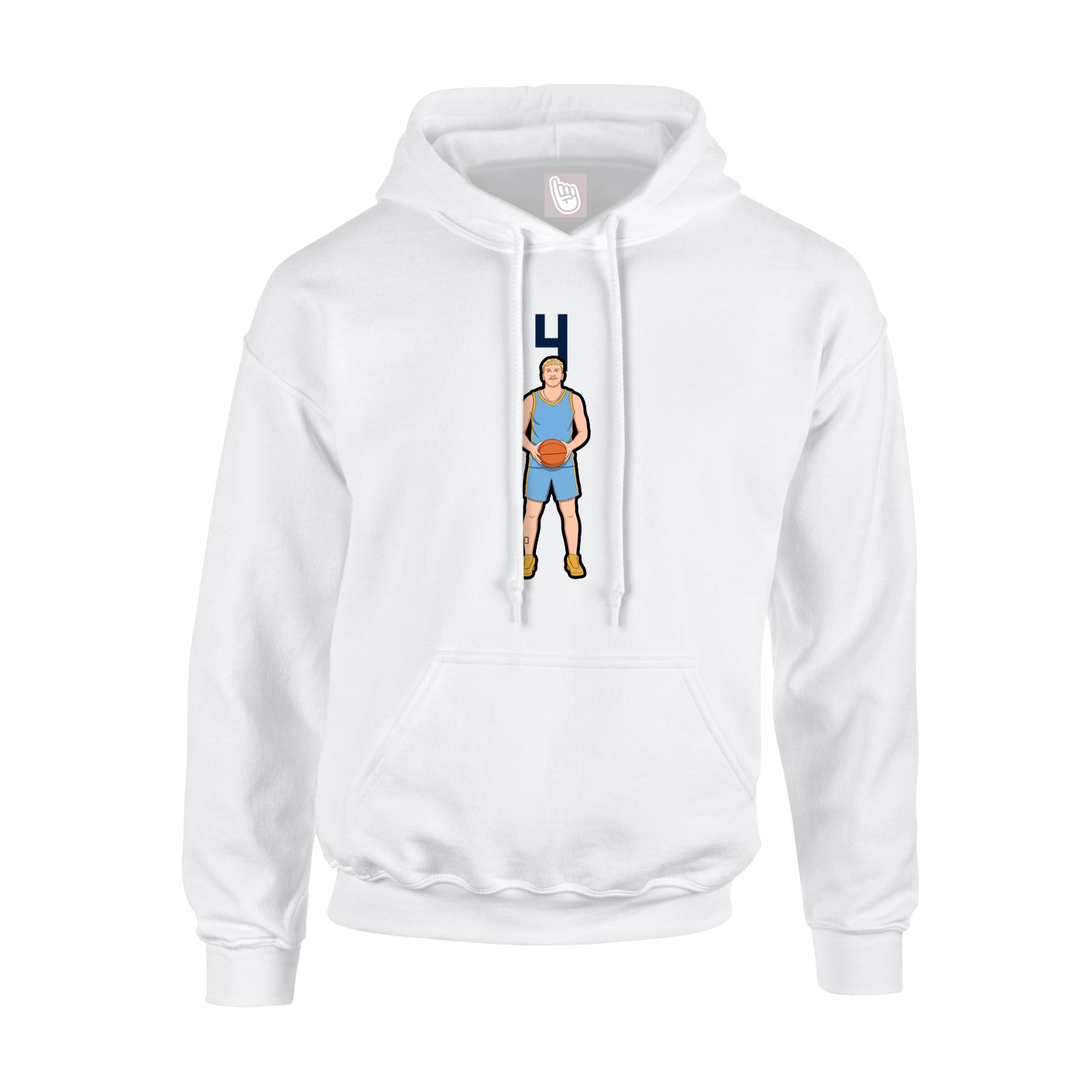 Youth Hoodie — Number Top in White