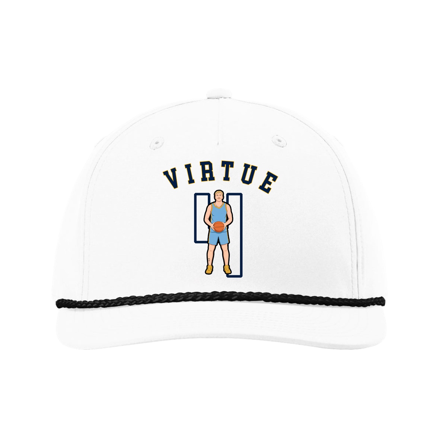 Five-Panel Classic Rope Cap — Shirsey Arch in White