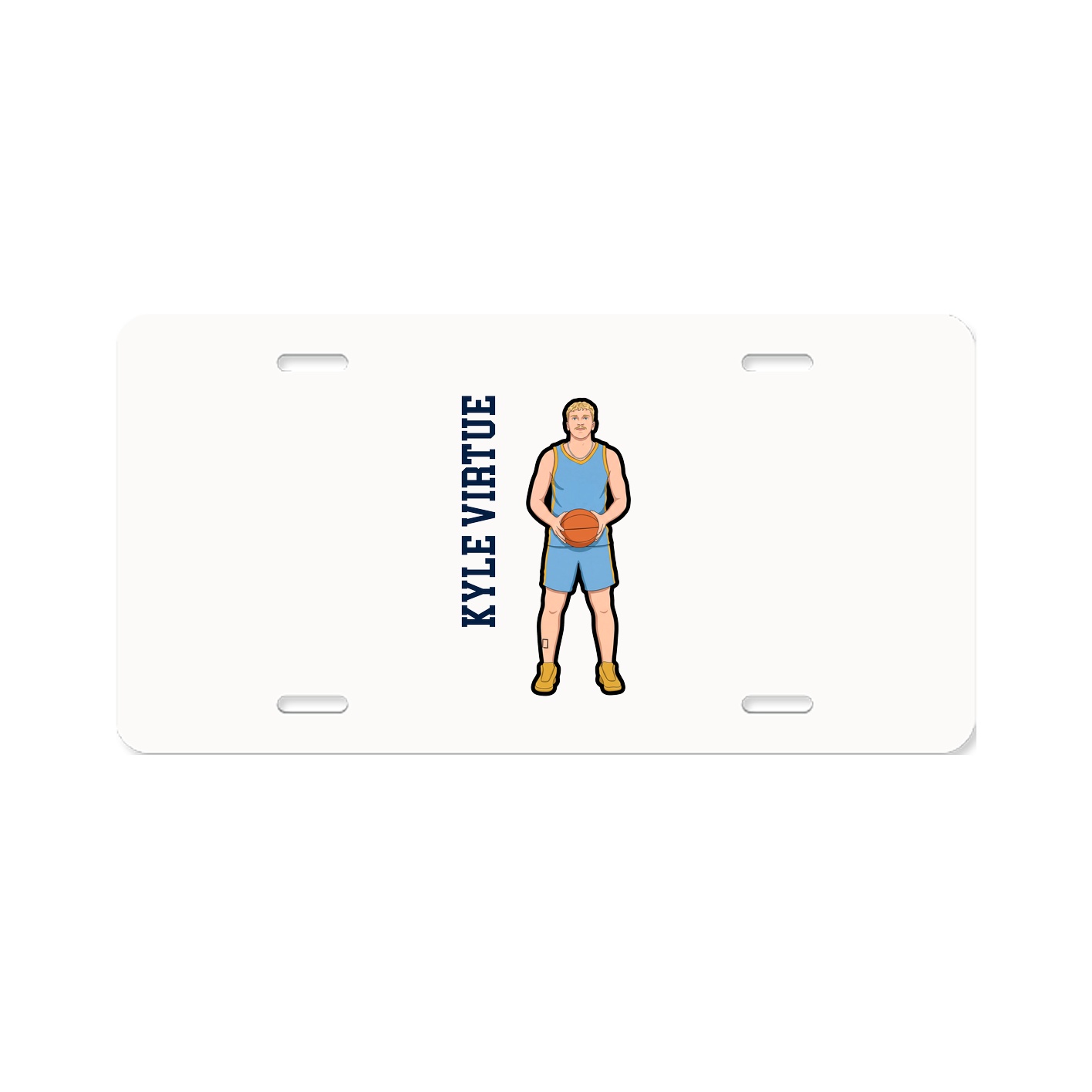 License Plate — Name Vertical in Classic