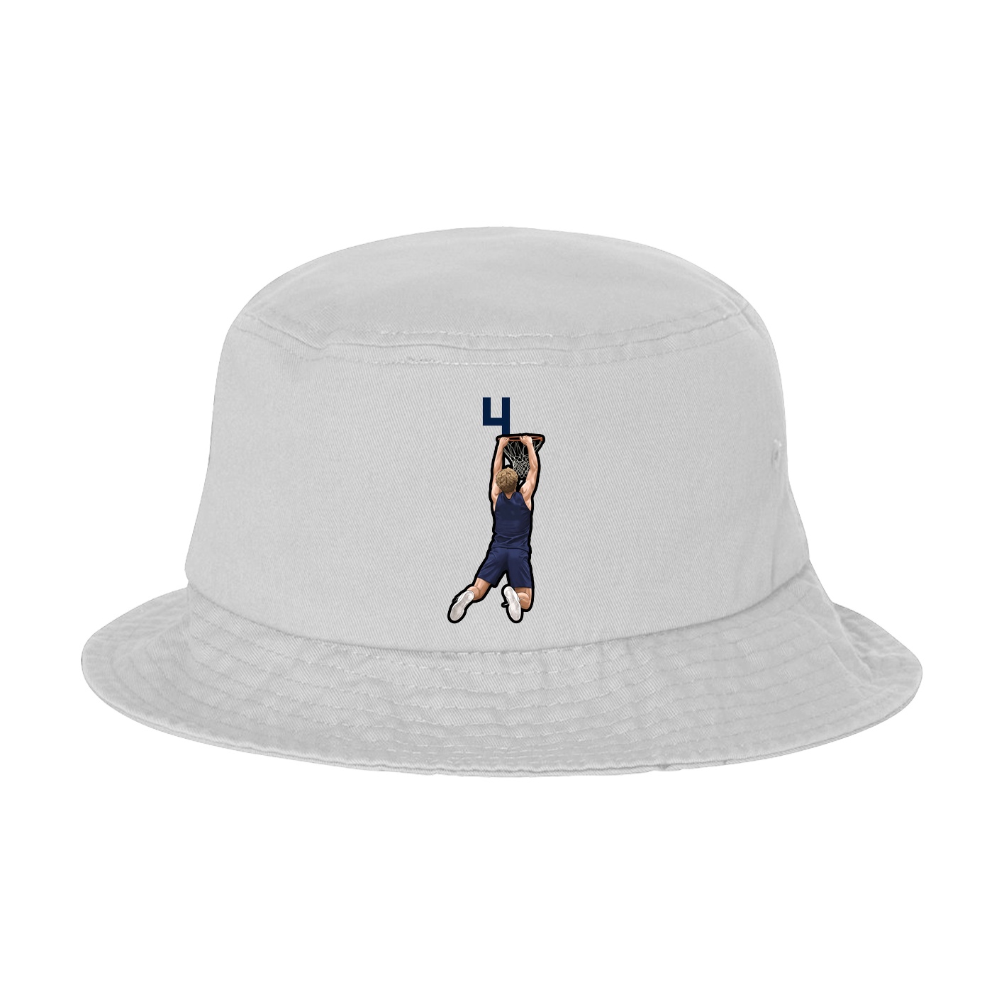 Bucket Cap — Number Top in White