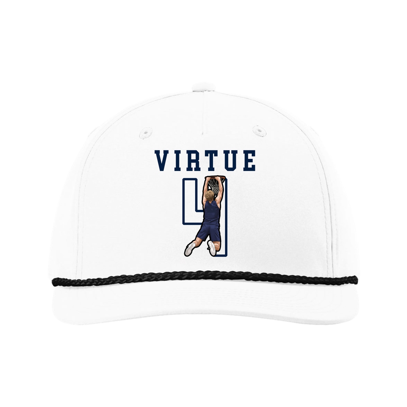 Five-Panel Classic Rope Cap — Shirsey in White