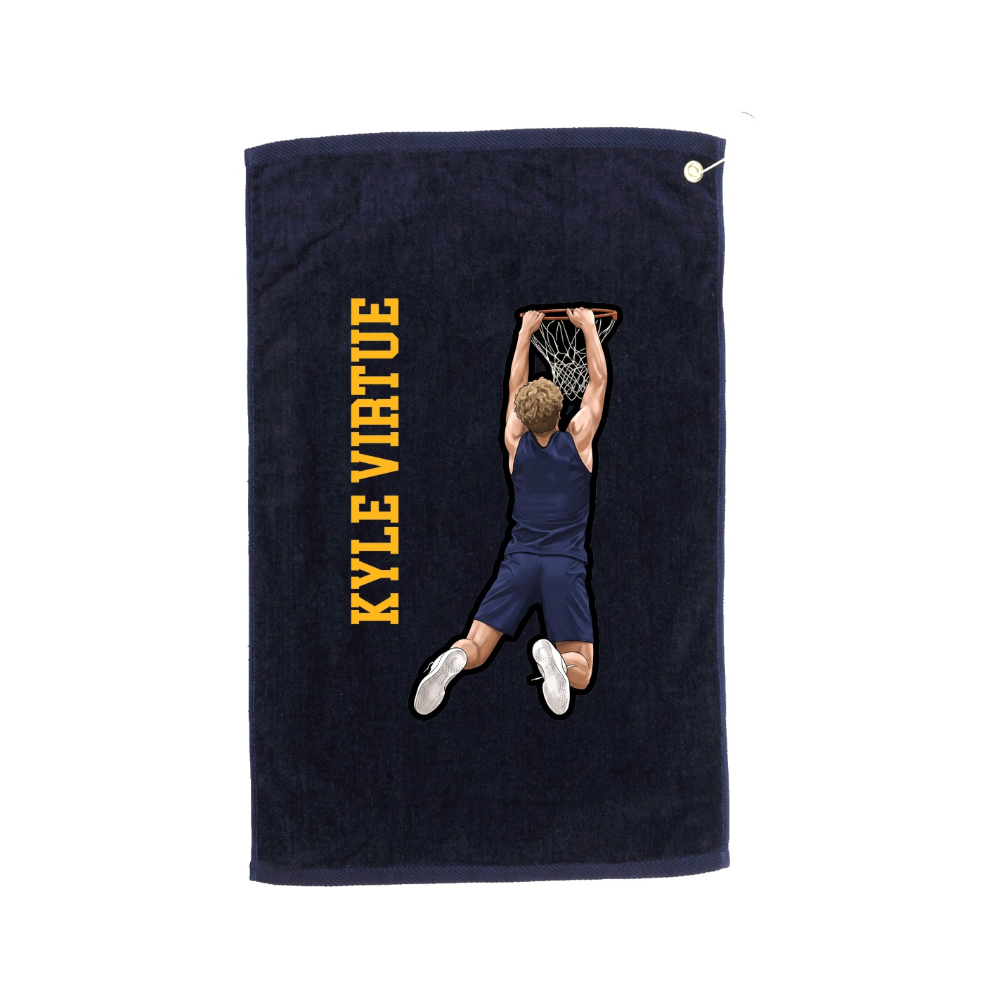 Golf Towel — Name Vertical in Navy