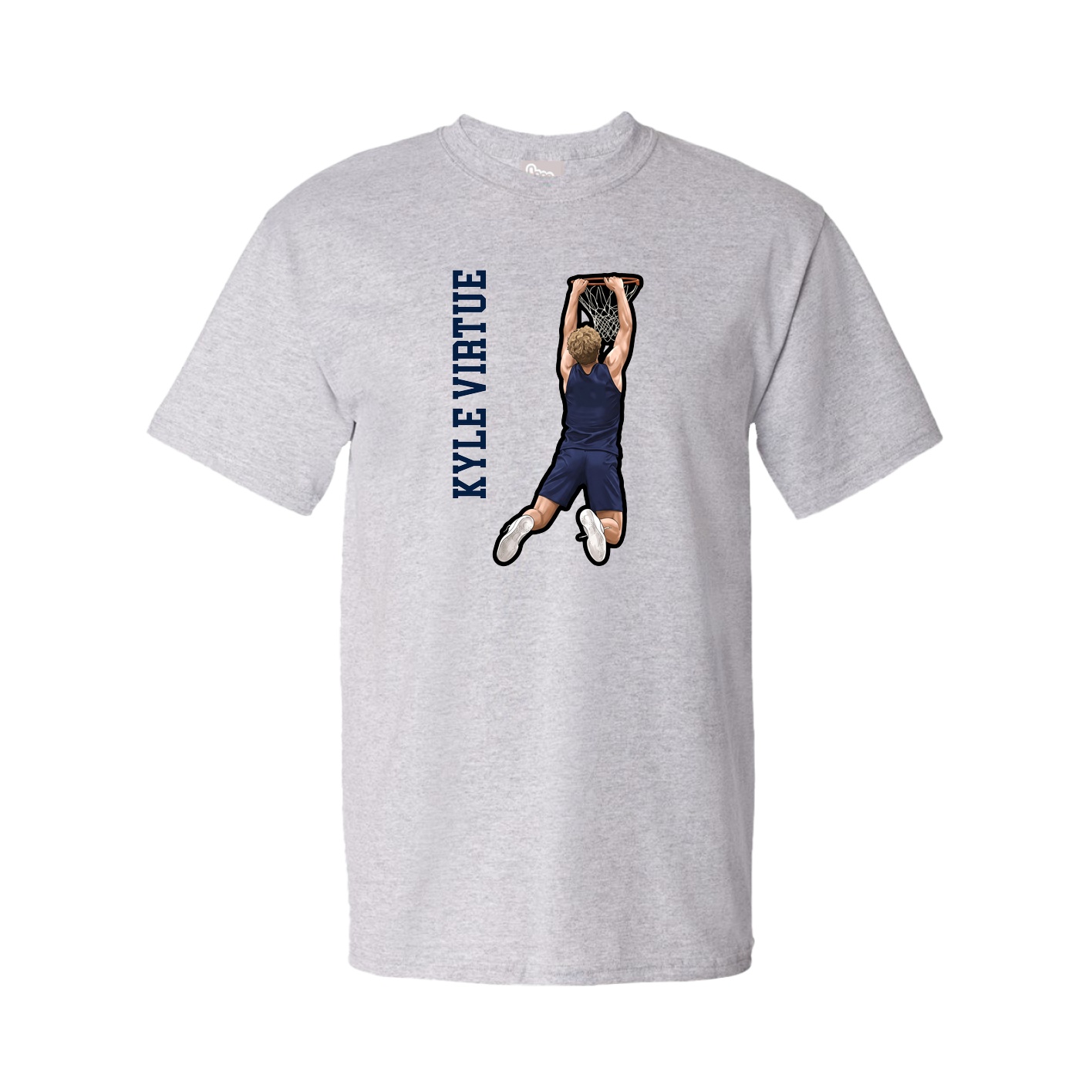 Tee — Name Vertical in Grey