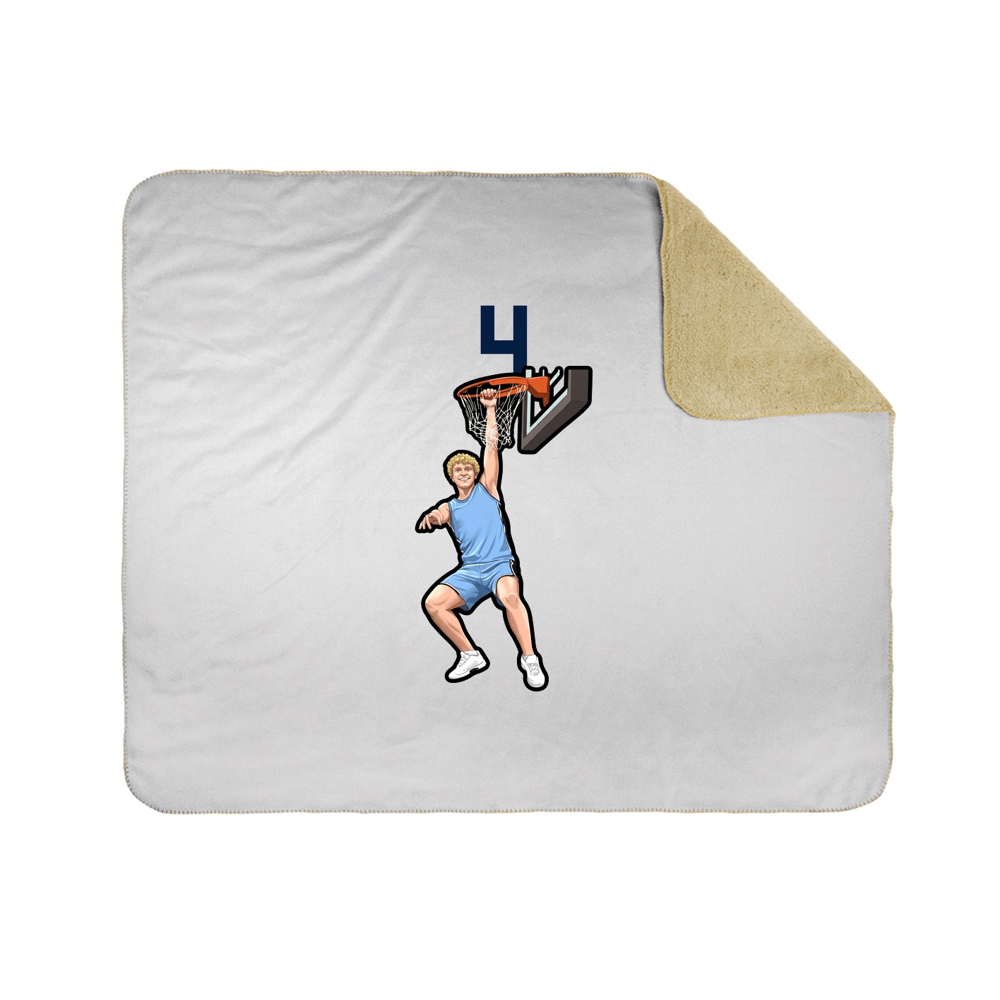 Throw Blanket — Number Top in White