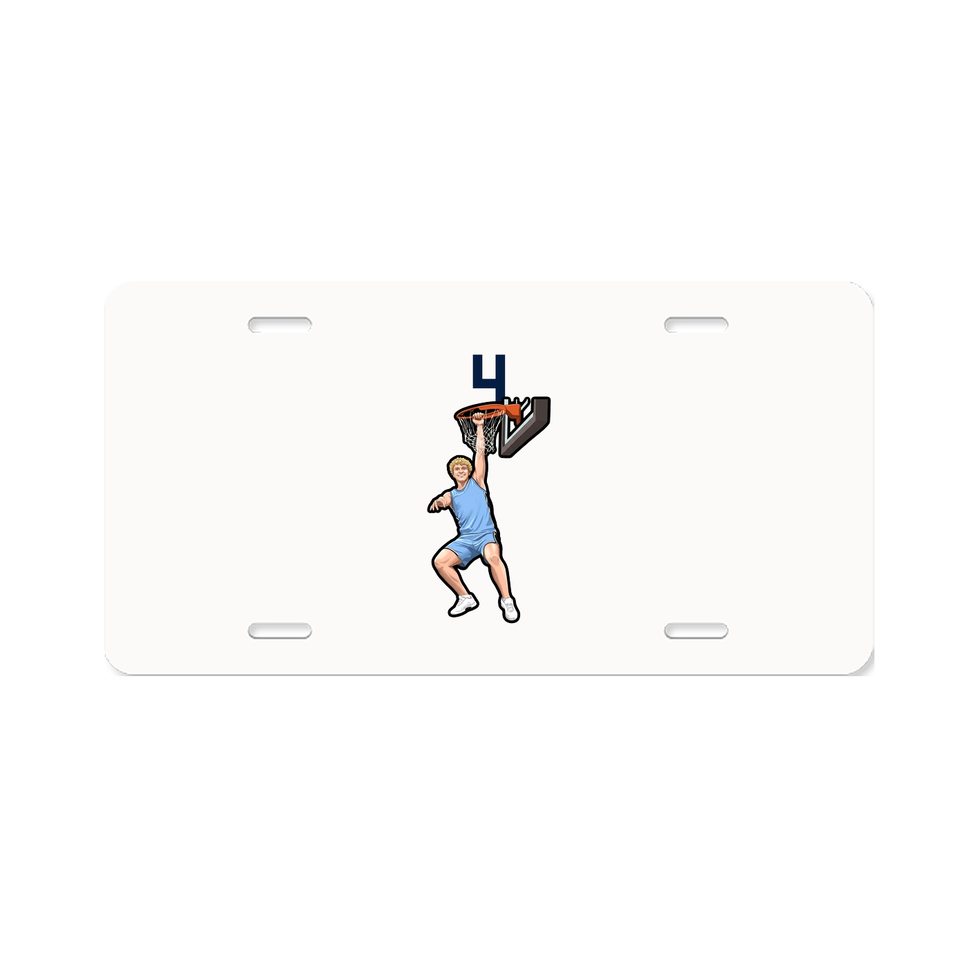 License Plate — Number Top in Classic