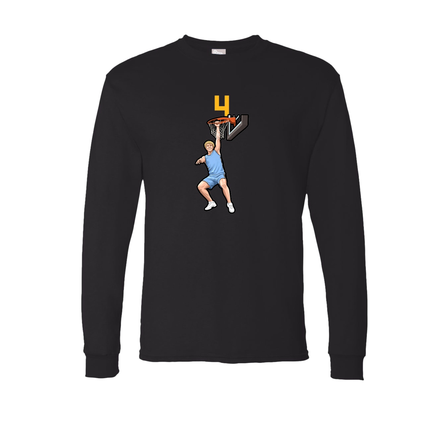 Long Sleeve Tee — Number Top in Black