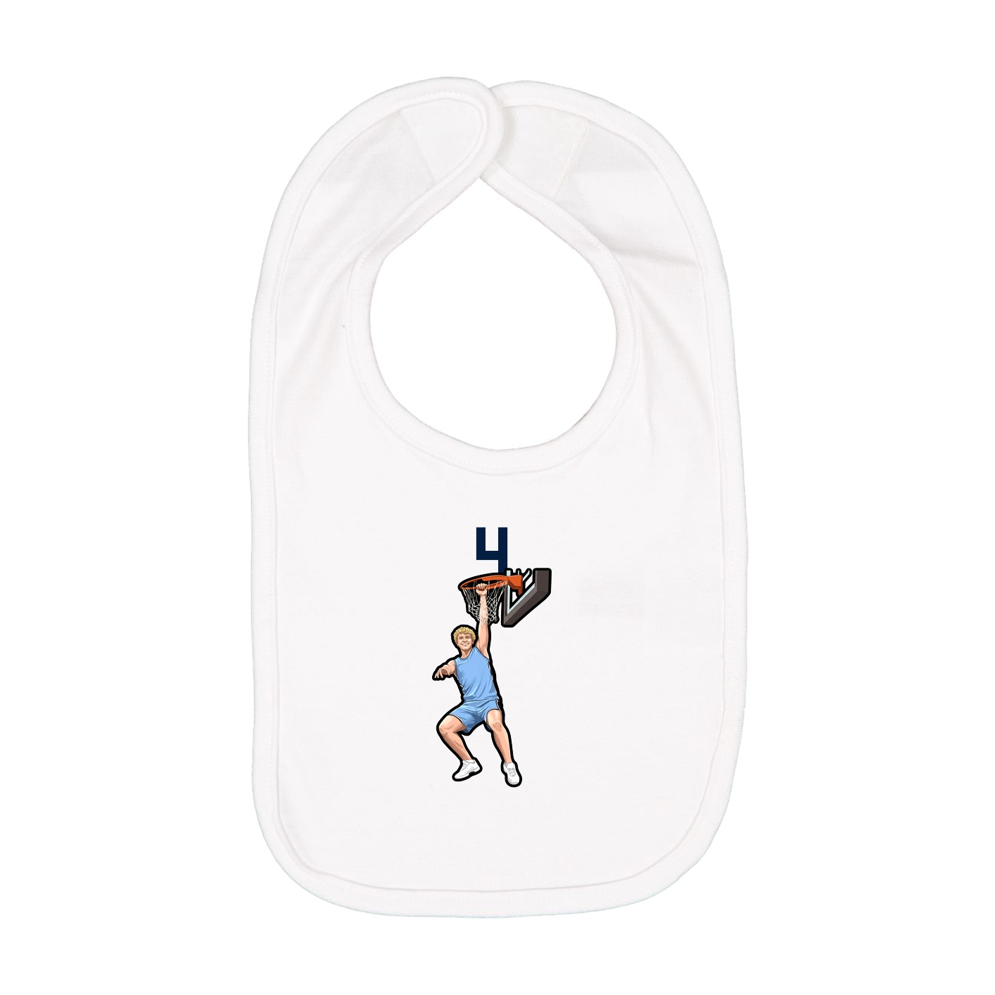 Infant Bib — Number Top in White
