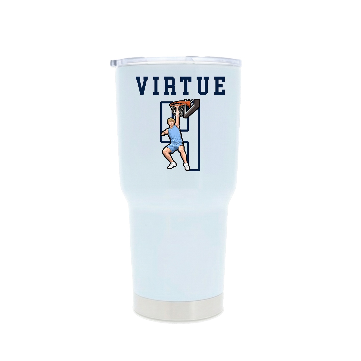 30oz Stainless Steel Tumbler — Shirsey in White