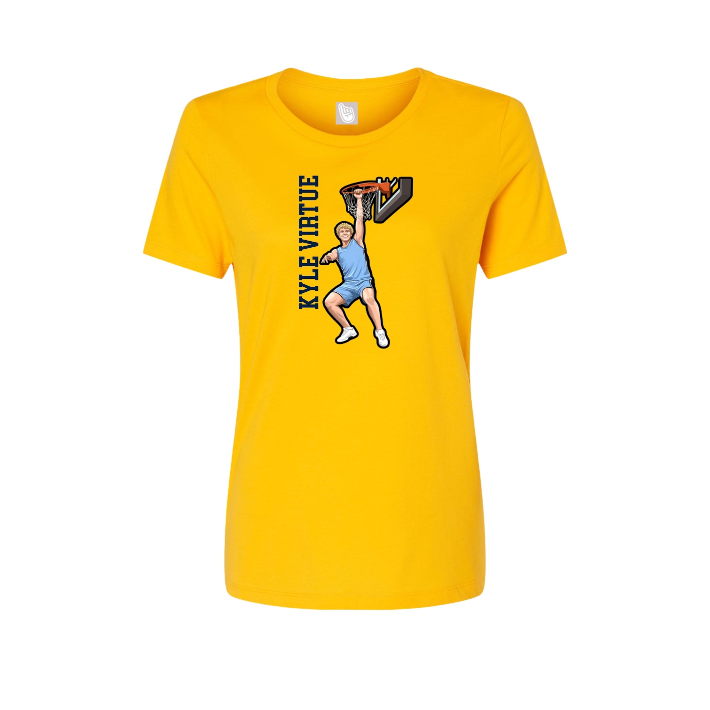 Womens Tee — Name Vertical in Gold