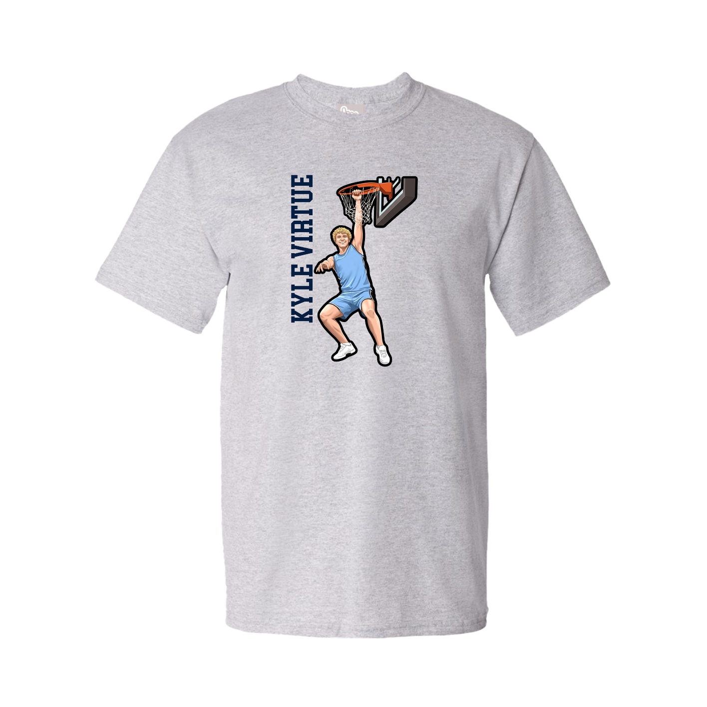 Youth Tee — Name Vertical in Grey