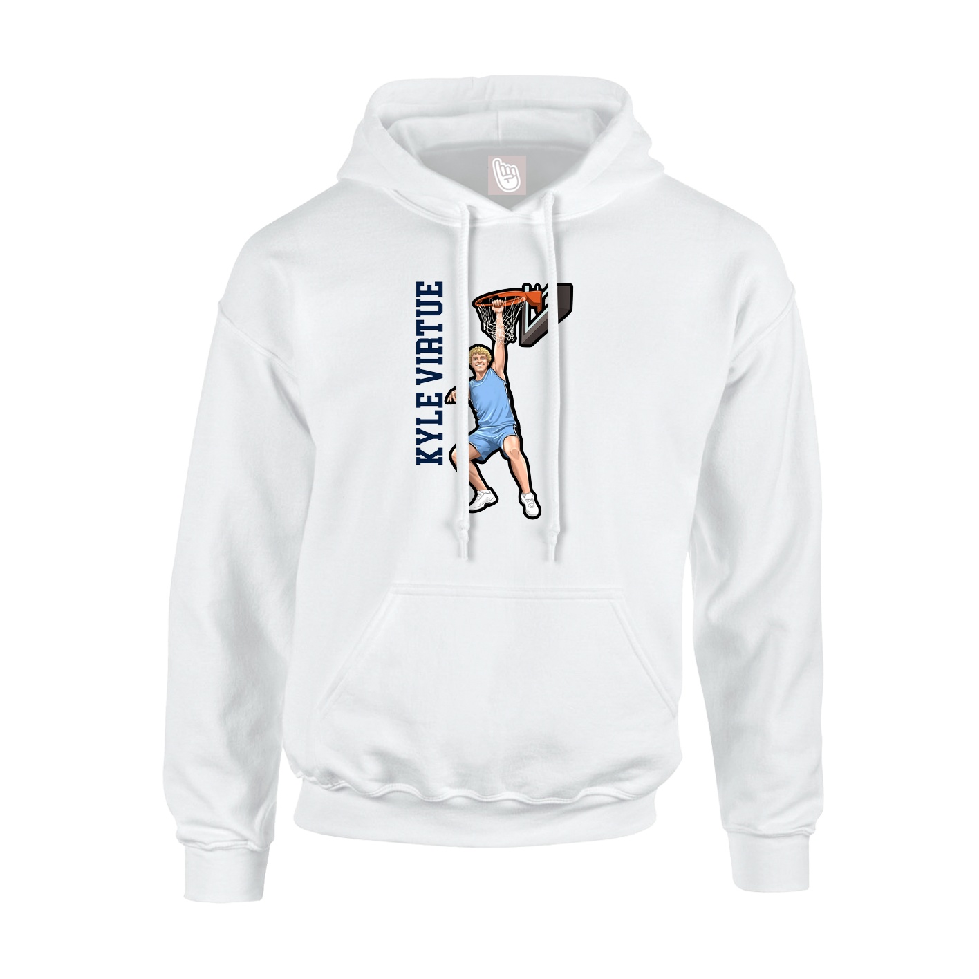 Youth Hoodie — Name Vertical in White