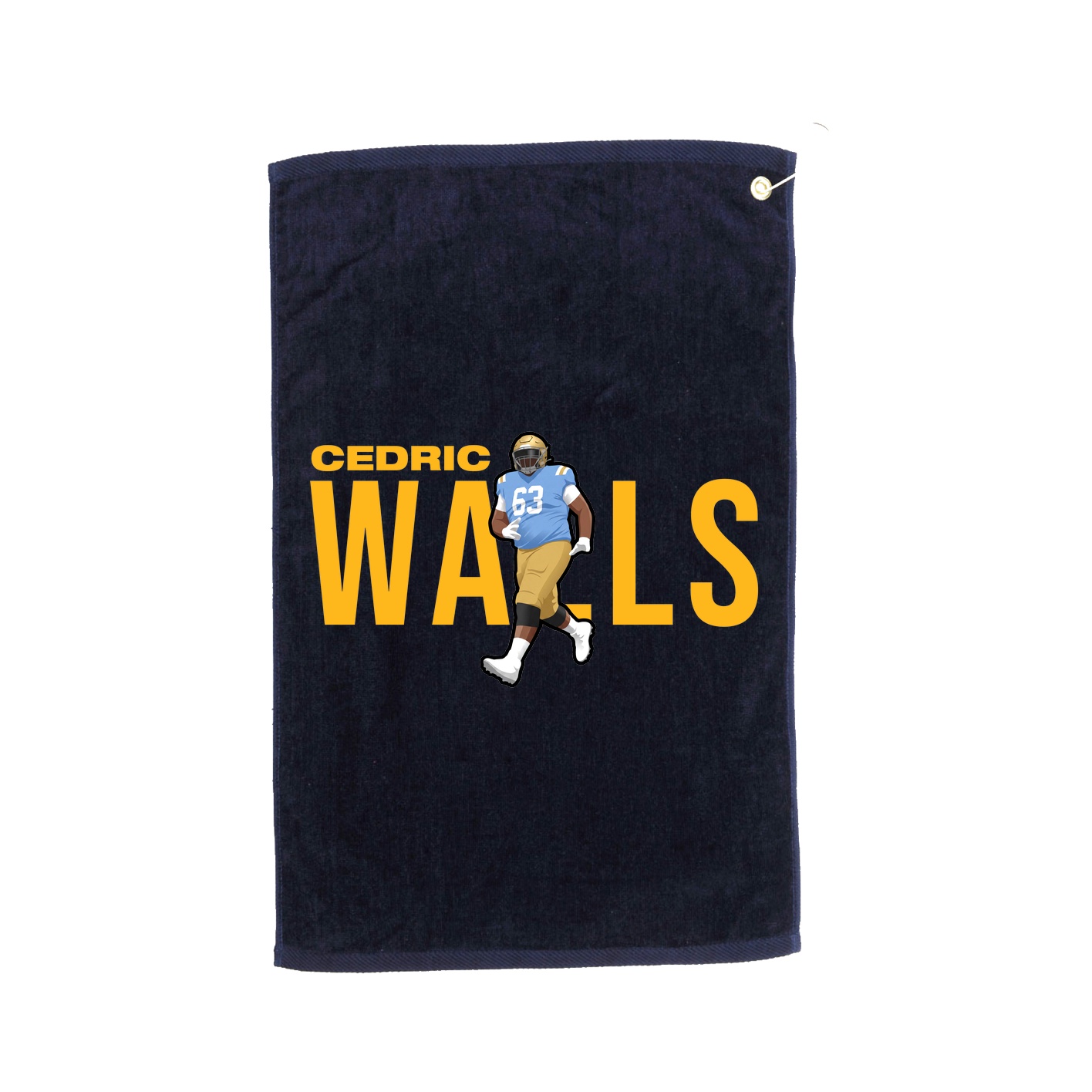 Golf Towel — Player Name in Navy