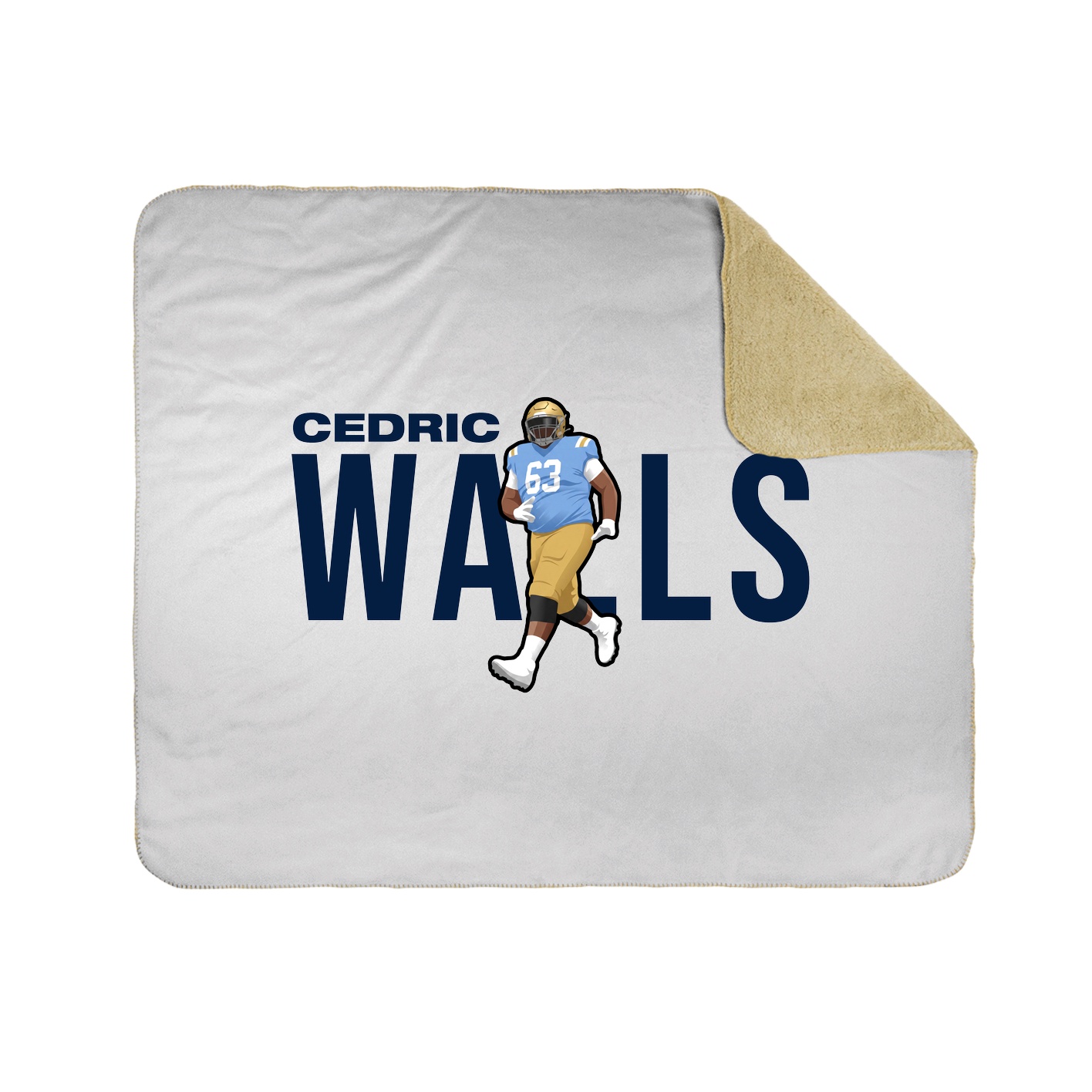 Throw Blanket — Player Name in White