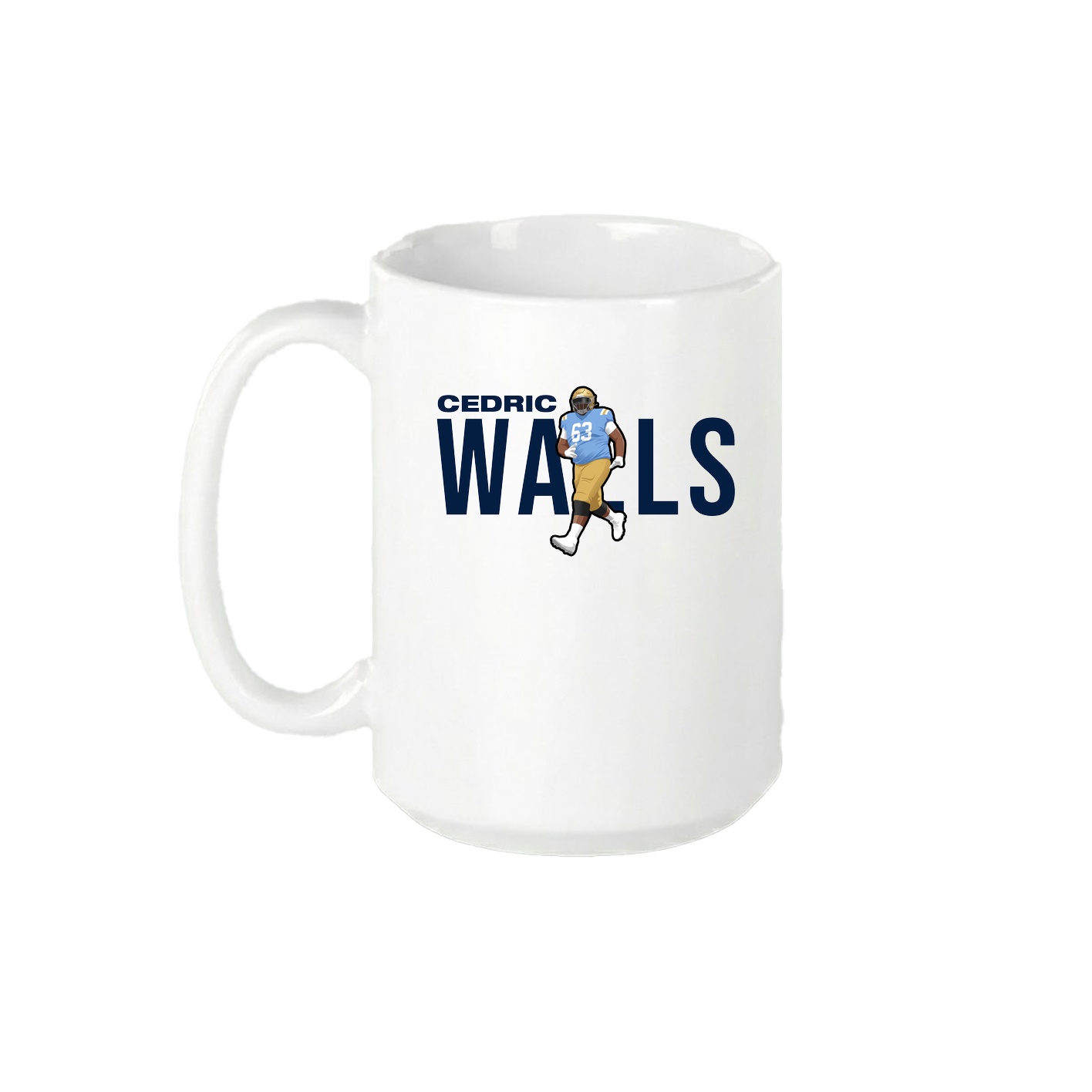 15oz Coffee Mug — Player Name in White