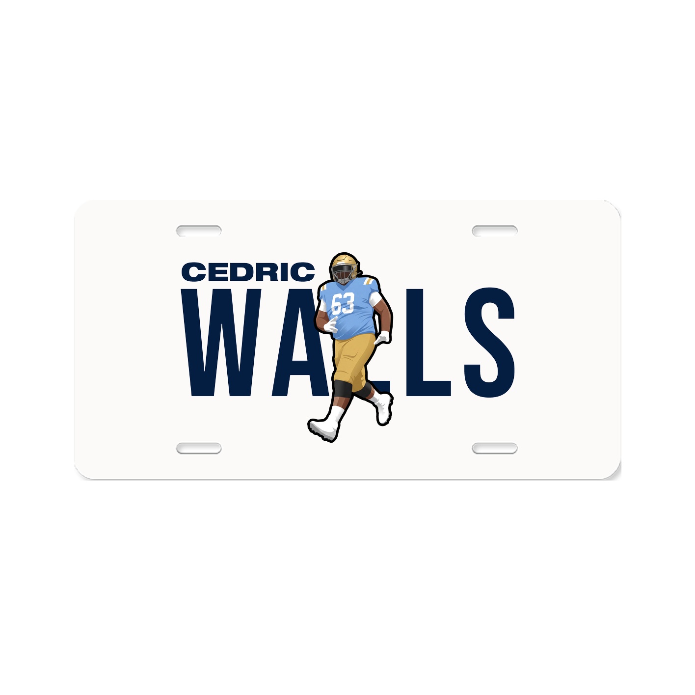 License Plate — Player Name in Classic