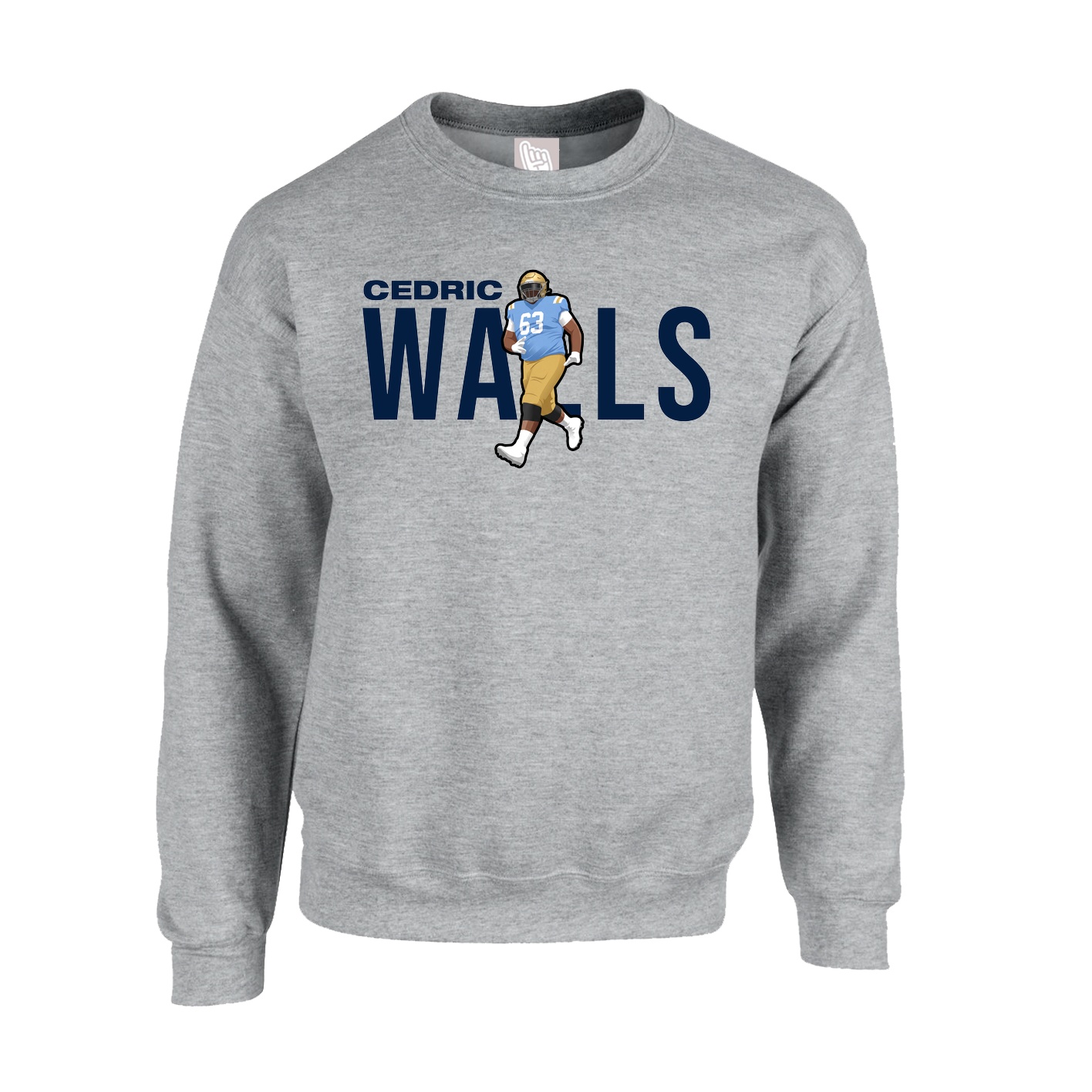 Fleece Crew — Player Name in Grey