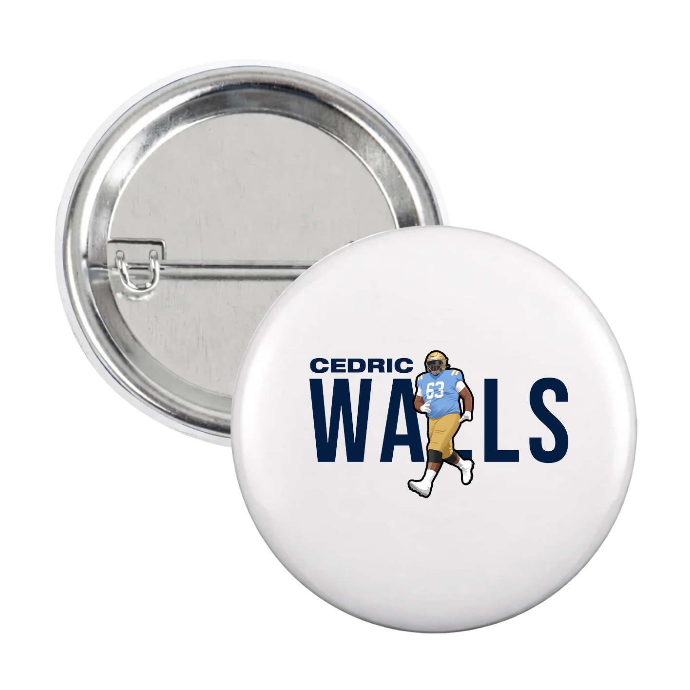 Game Day Button — Player Name in White