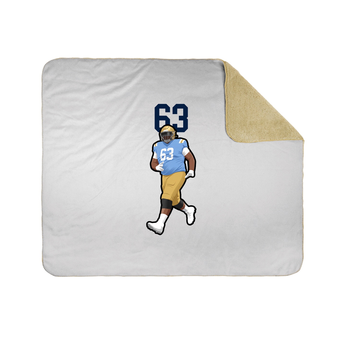 Throw Blanket — Number Top in White