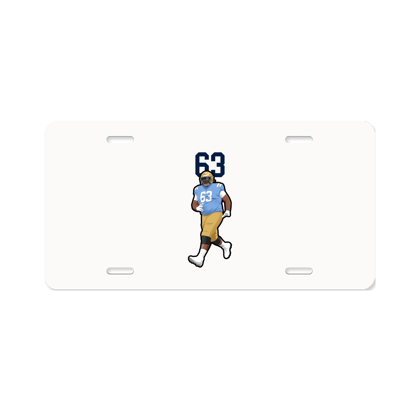 License Plate — Number Top in Classic