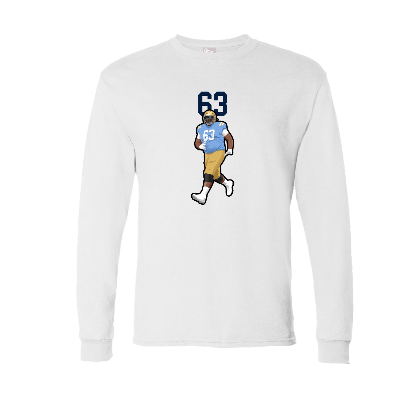 Long Sleeve Tee — Number Top in White