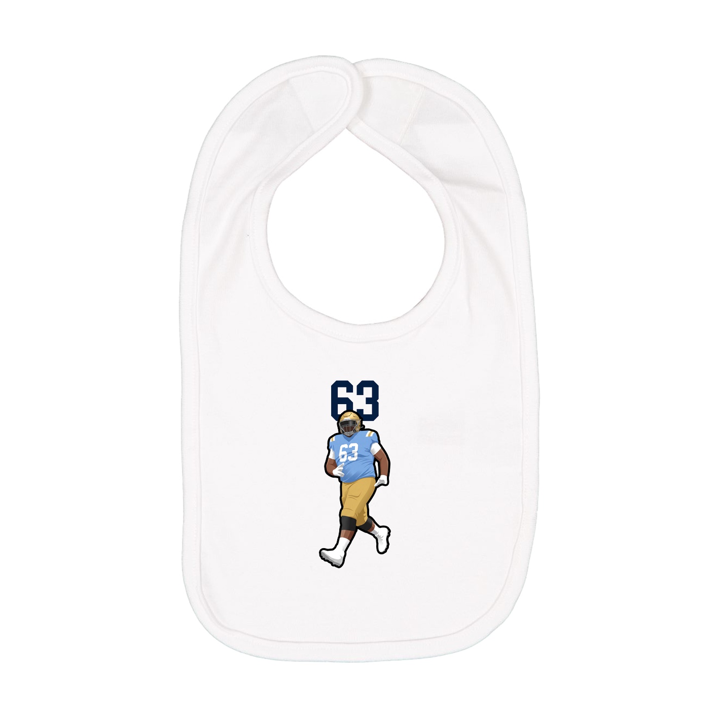 Infant Bib — Number Top in White