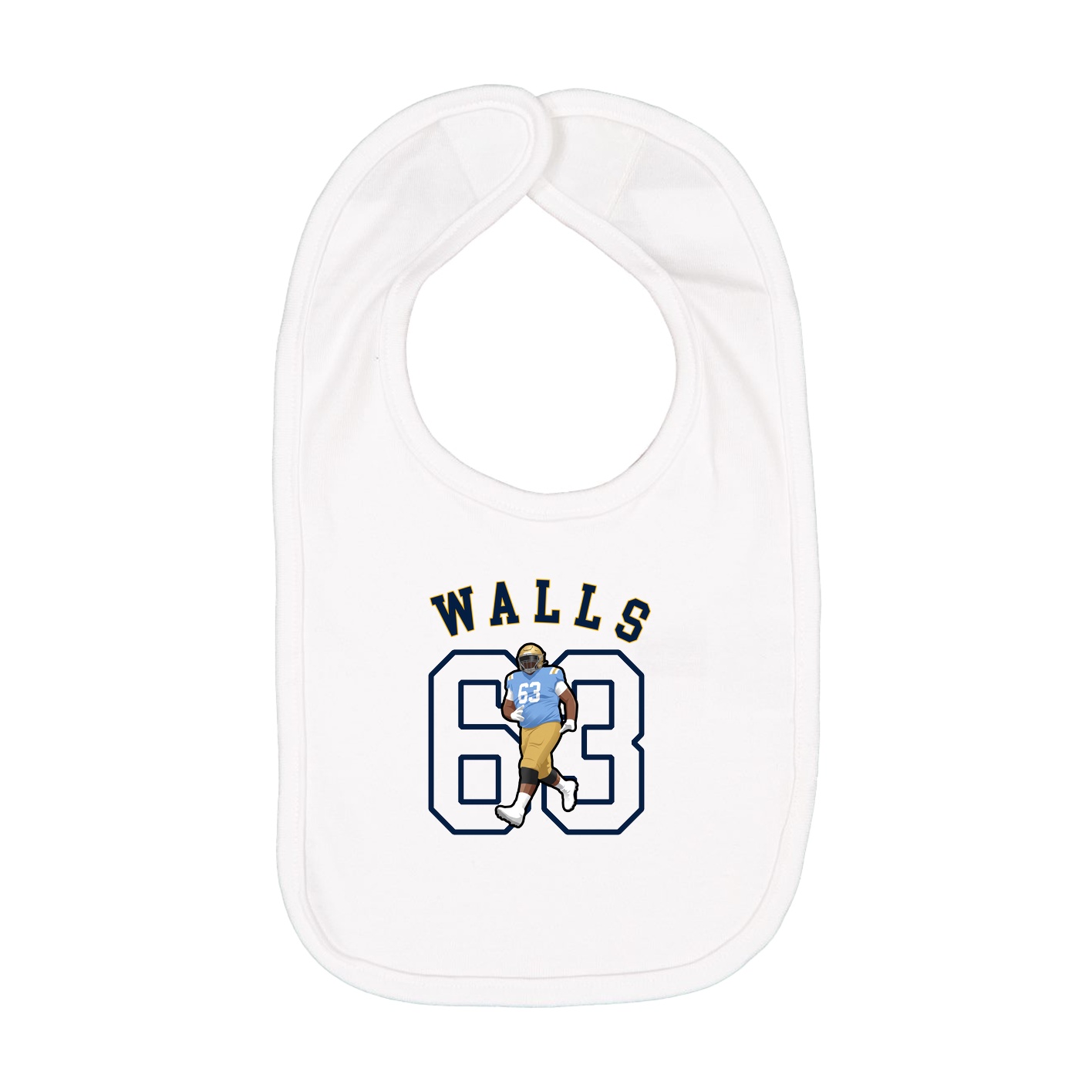 Infant Bib — Shirsey Arch in White