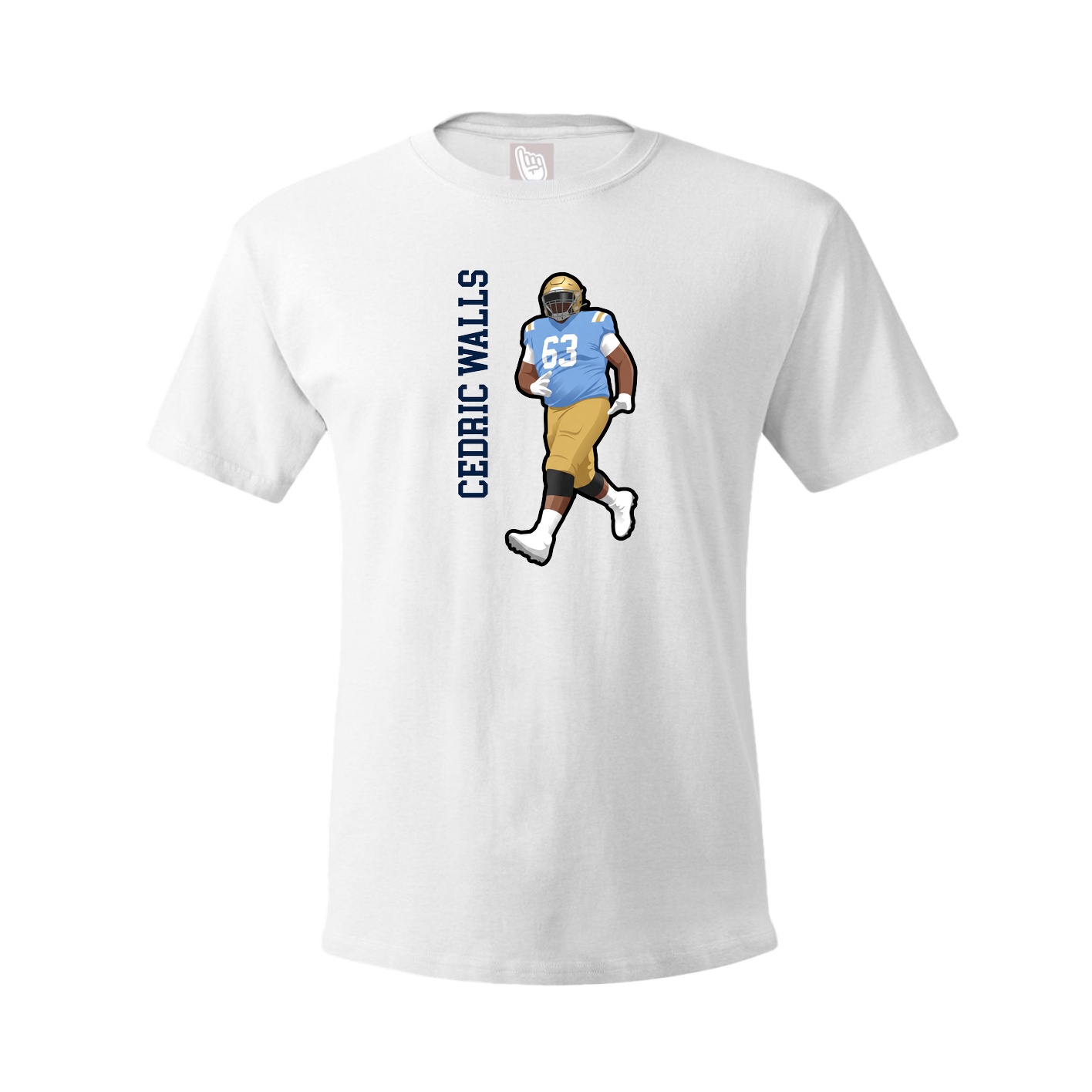 Youth Tee — Name Vertical in White