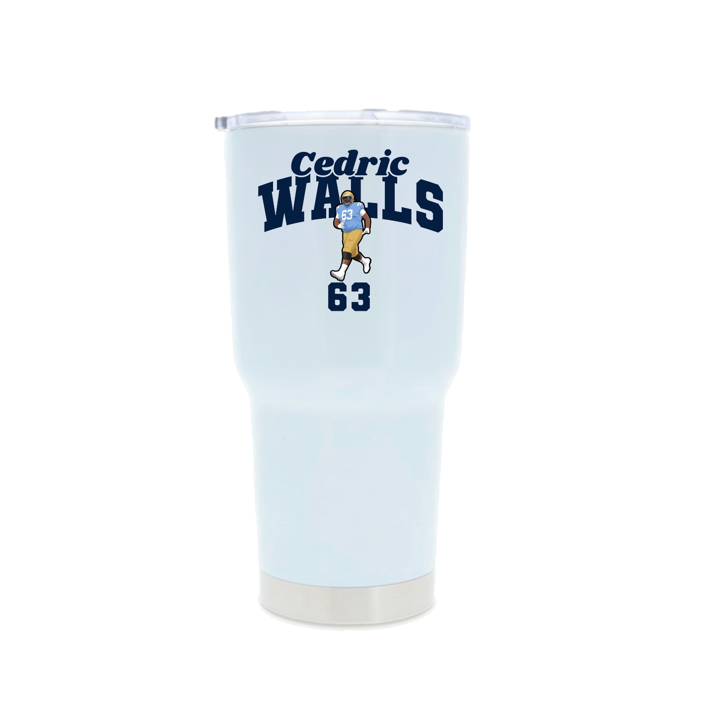 30oz Stainless Steel Tumbler — Signature Arch in White
