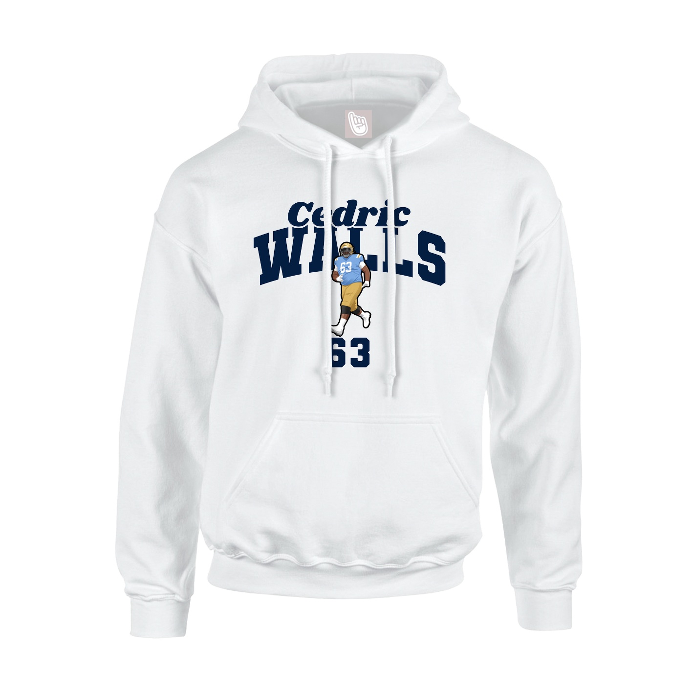 Hoodie — Signature Arch in White