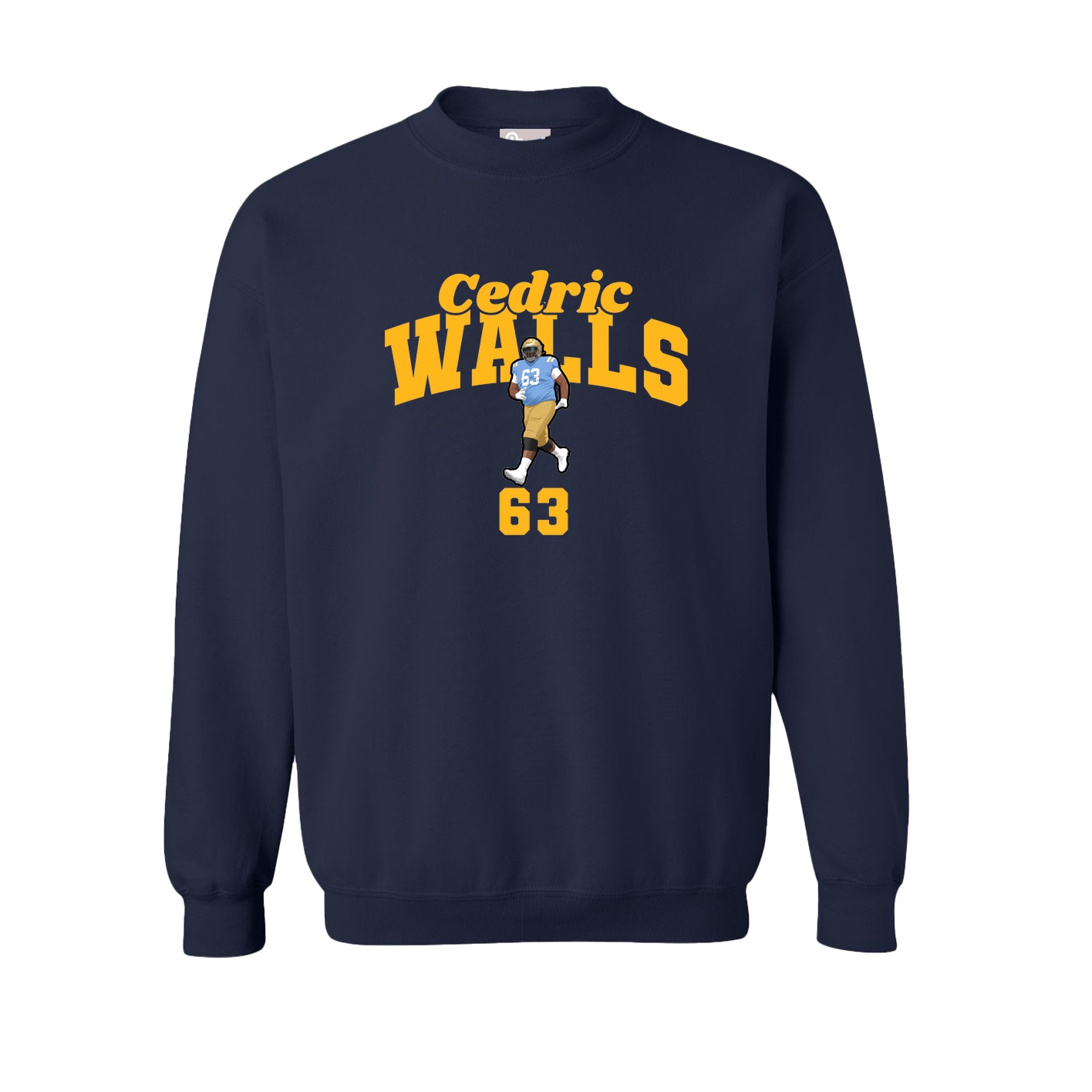 Fleece Crew — Signature Arch in Navy