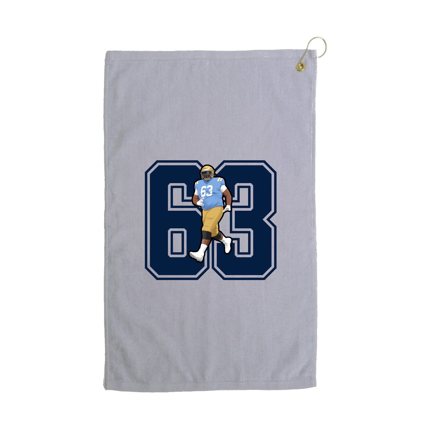 Golf Towel — Number in Grey