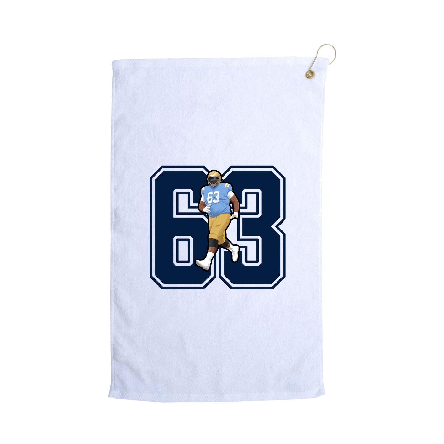 Golf Towel — Number in White