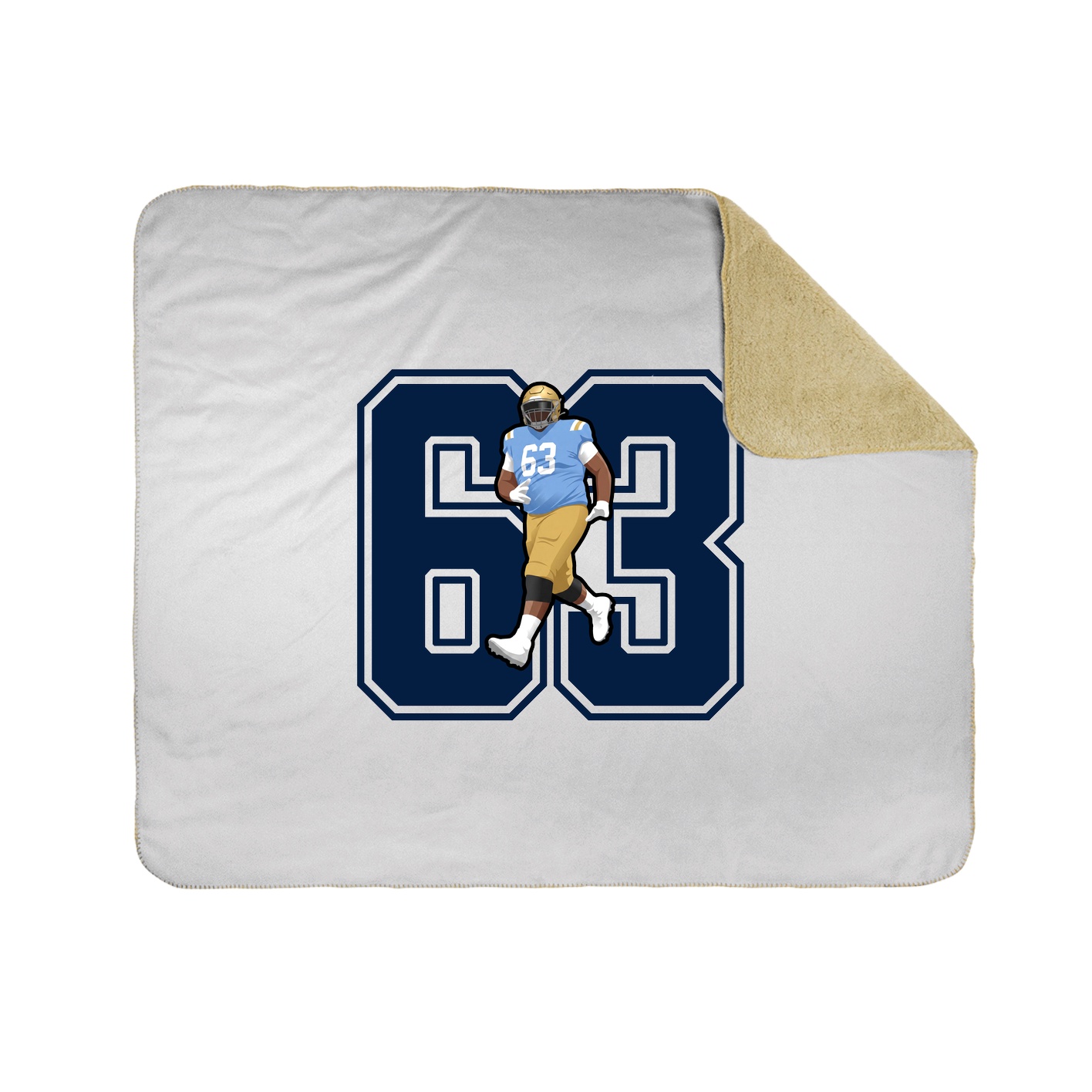 Throw Blanket — Number in White