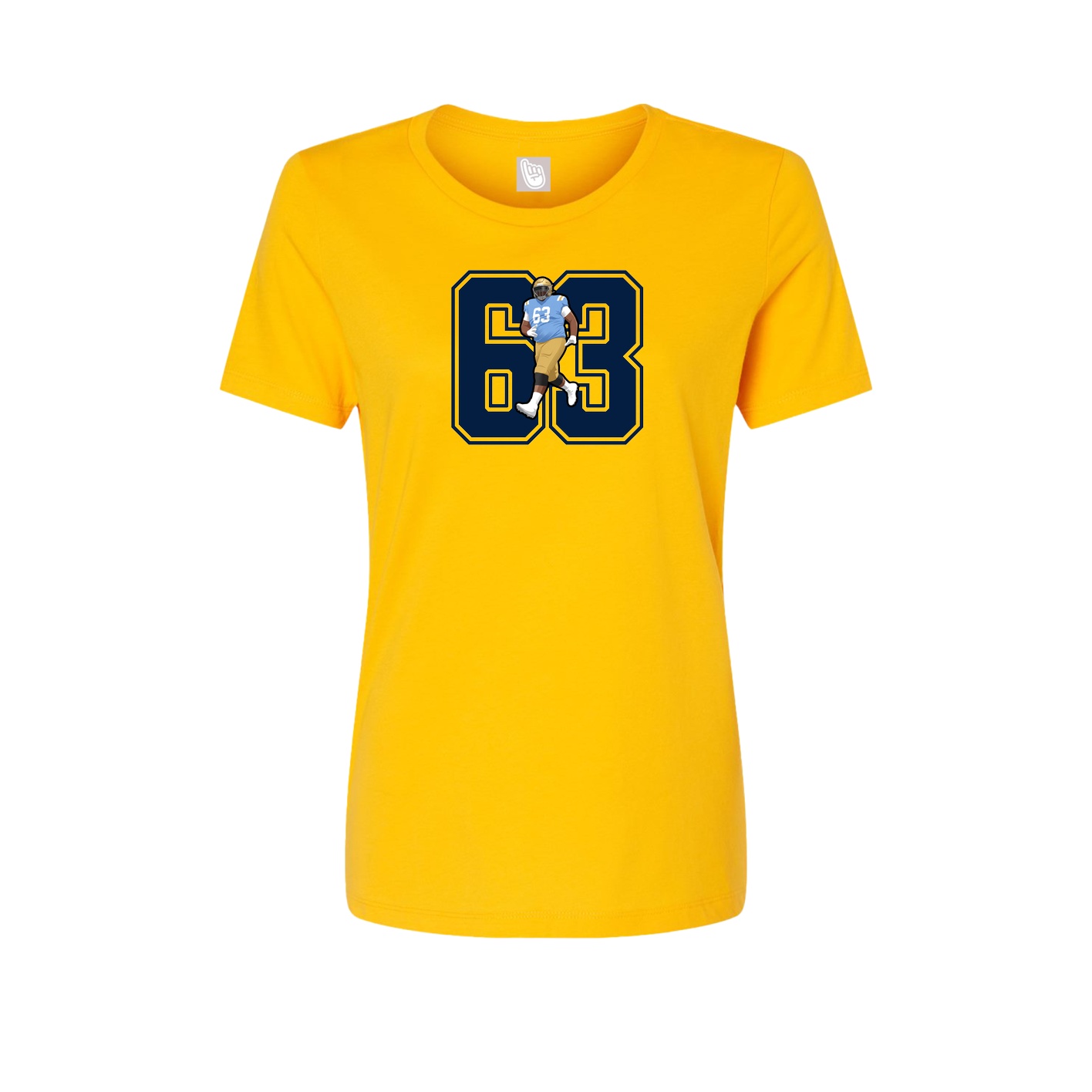 Fitted Women's Tee — Number in Gold