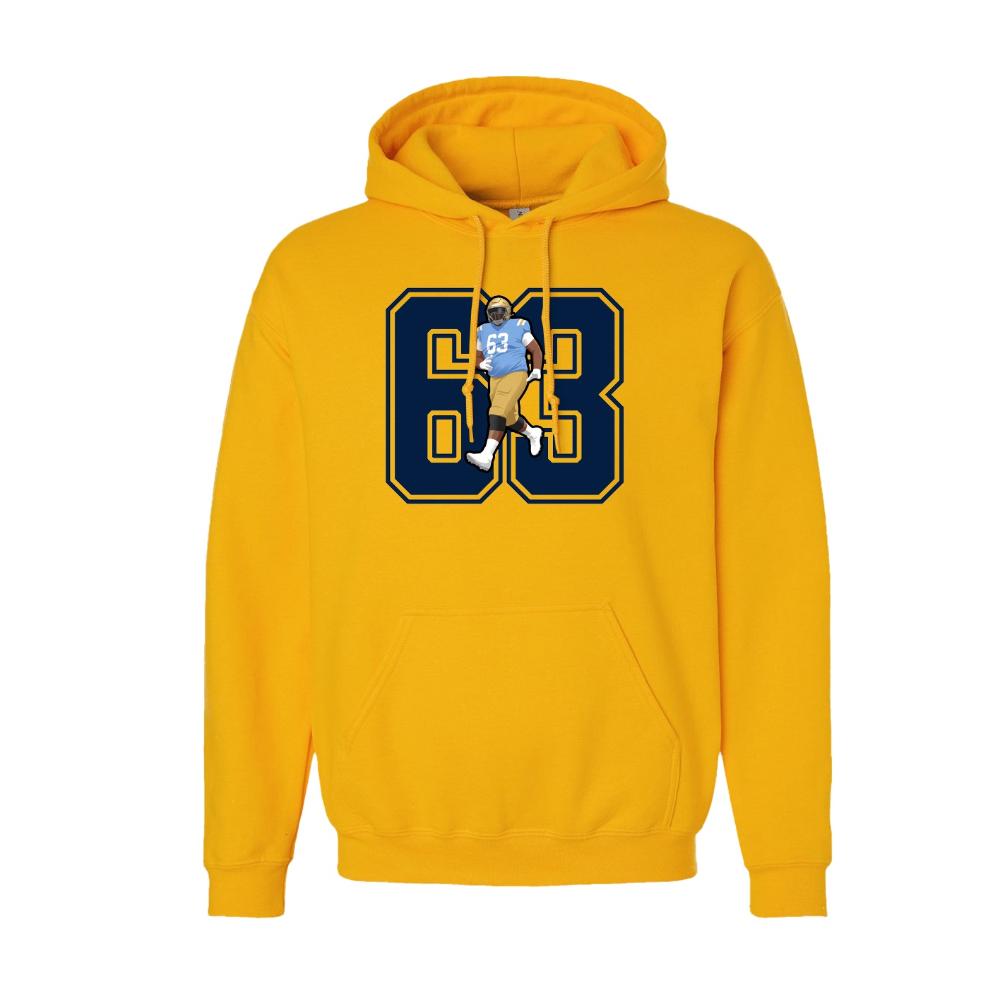 Youth Hoodie — Number in Gold