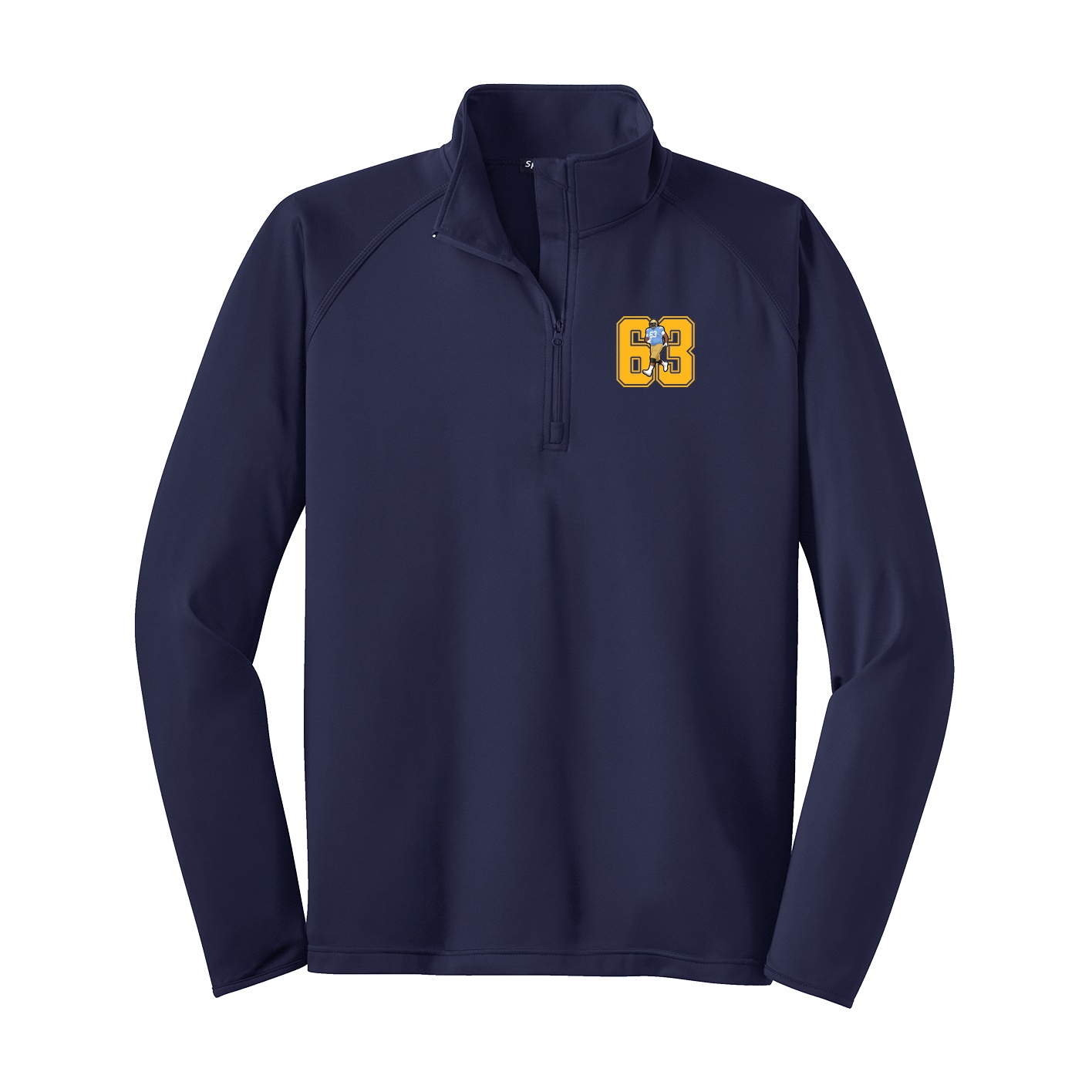 Q-Zip Pullover — Number in Navy