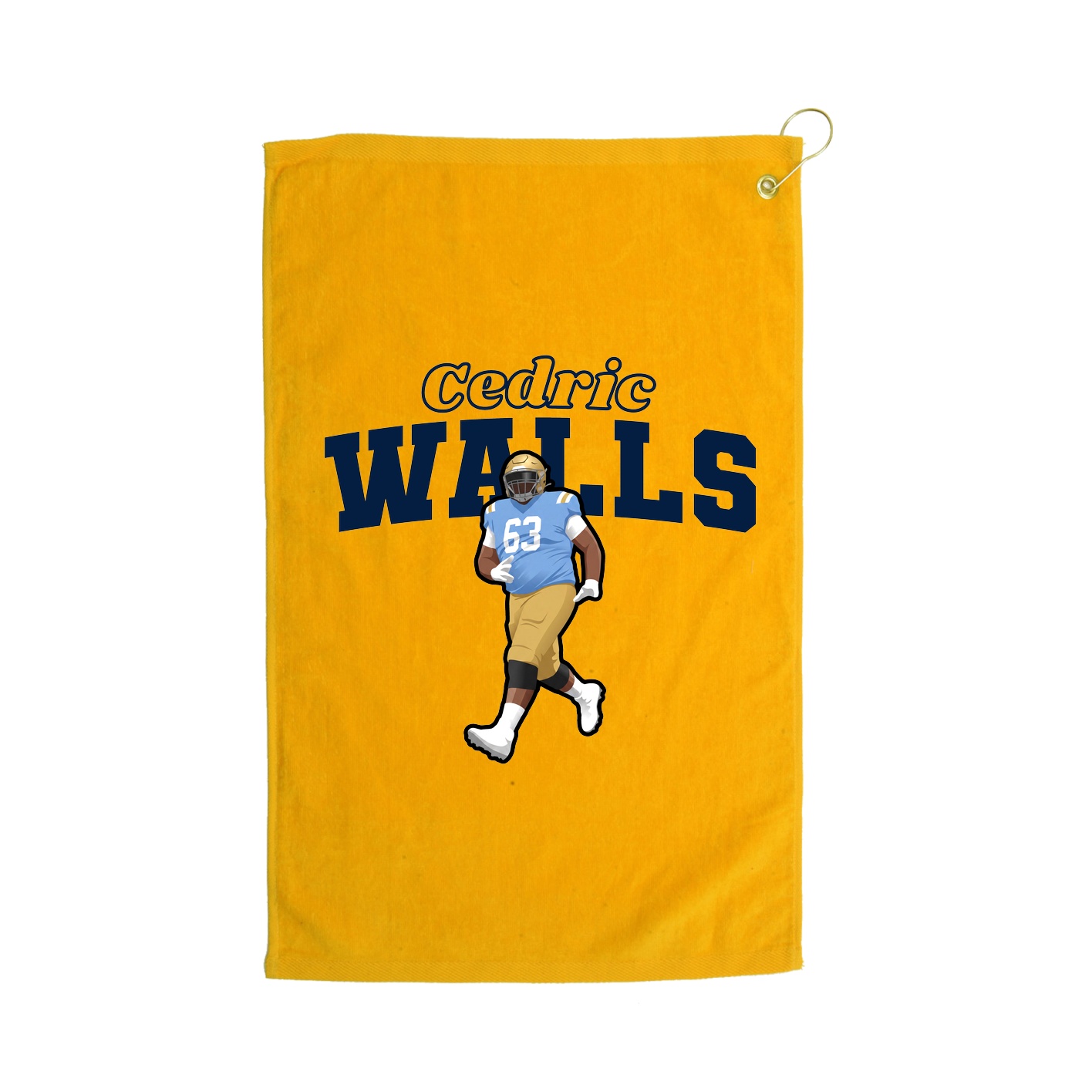 Golf Towel — Name Arch in Gold
