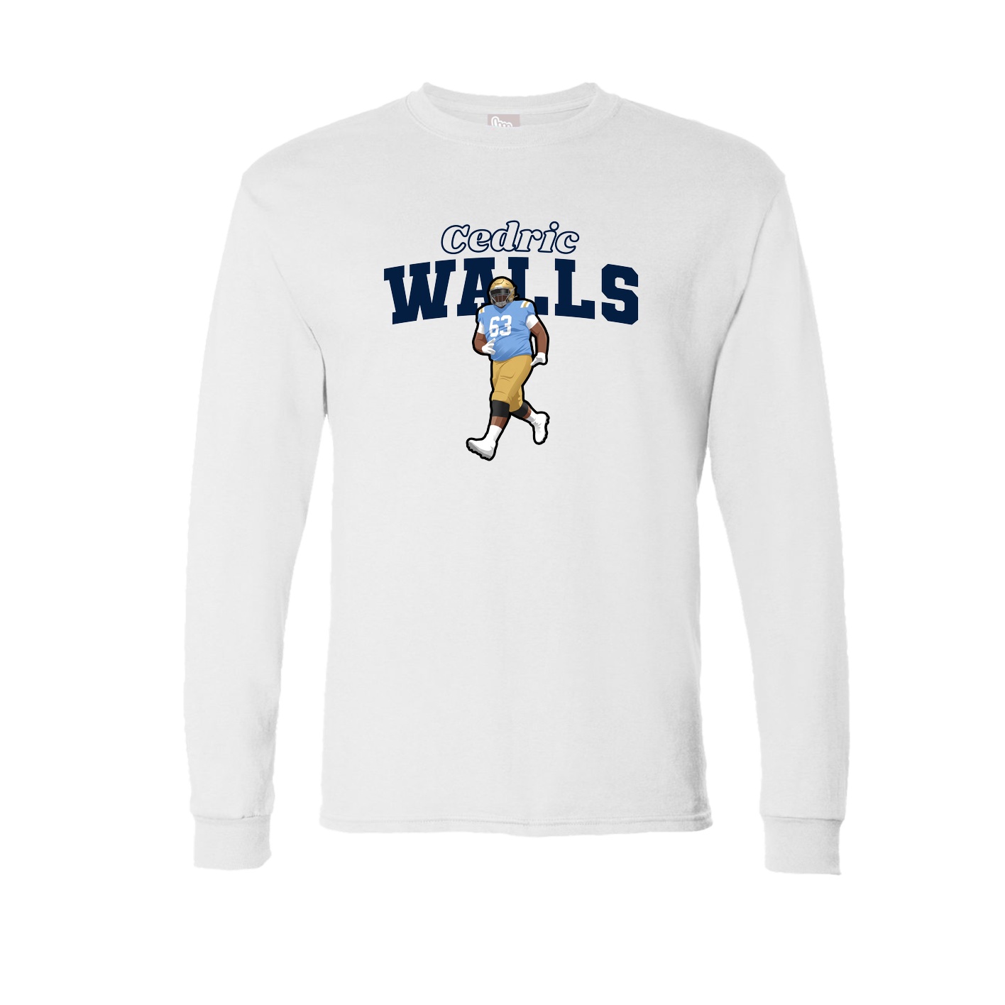 Long Sleeve Tee — Name Arch in White