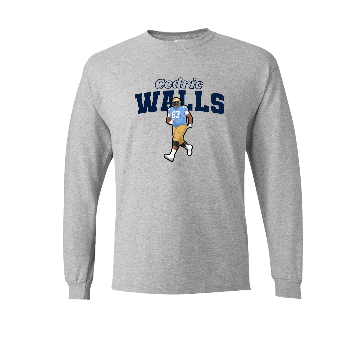 Long Sleeve Tee — Name Arch in Grey