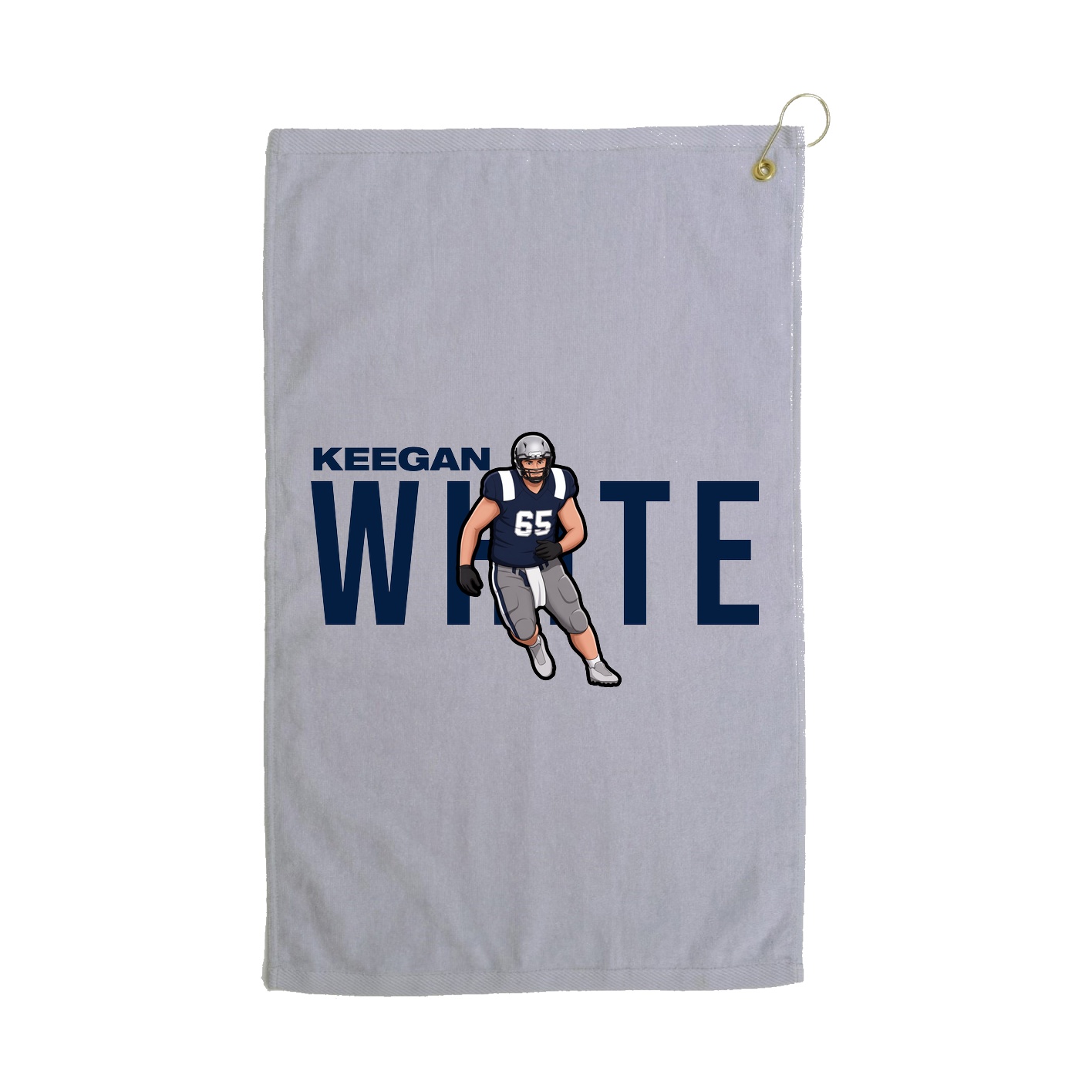 Golf Towel — Player Name in Grey