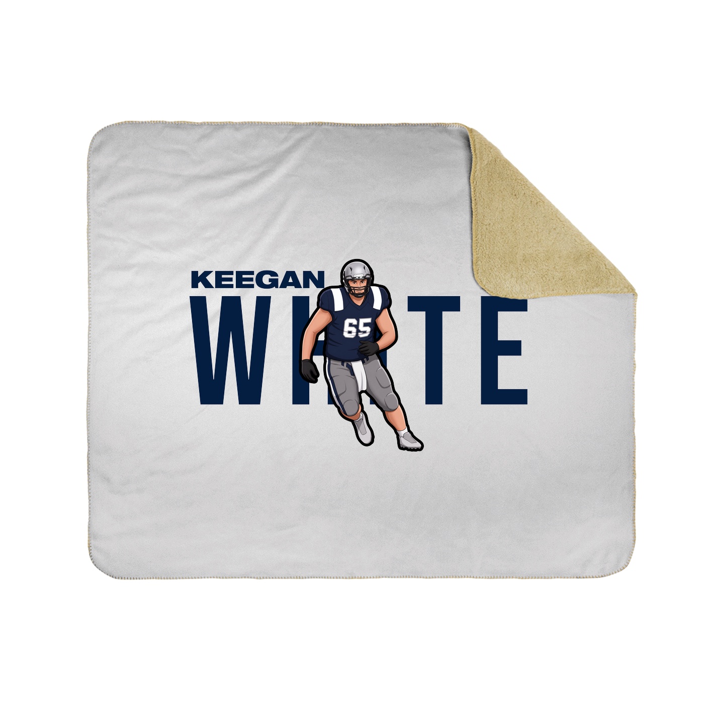 Throw Blanket — Player Name in White