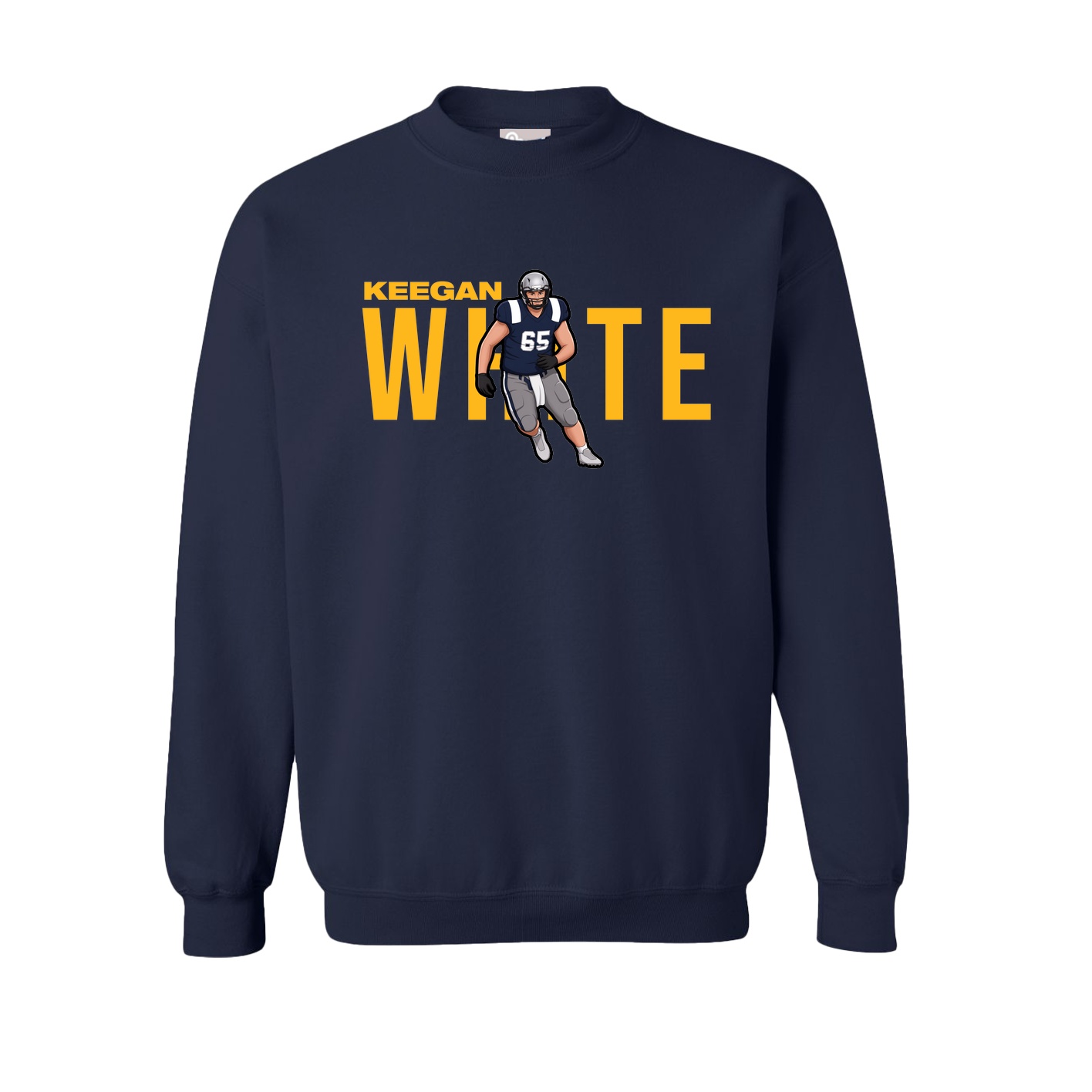 Fleece Crew — Player Name in Navy