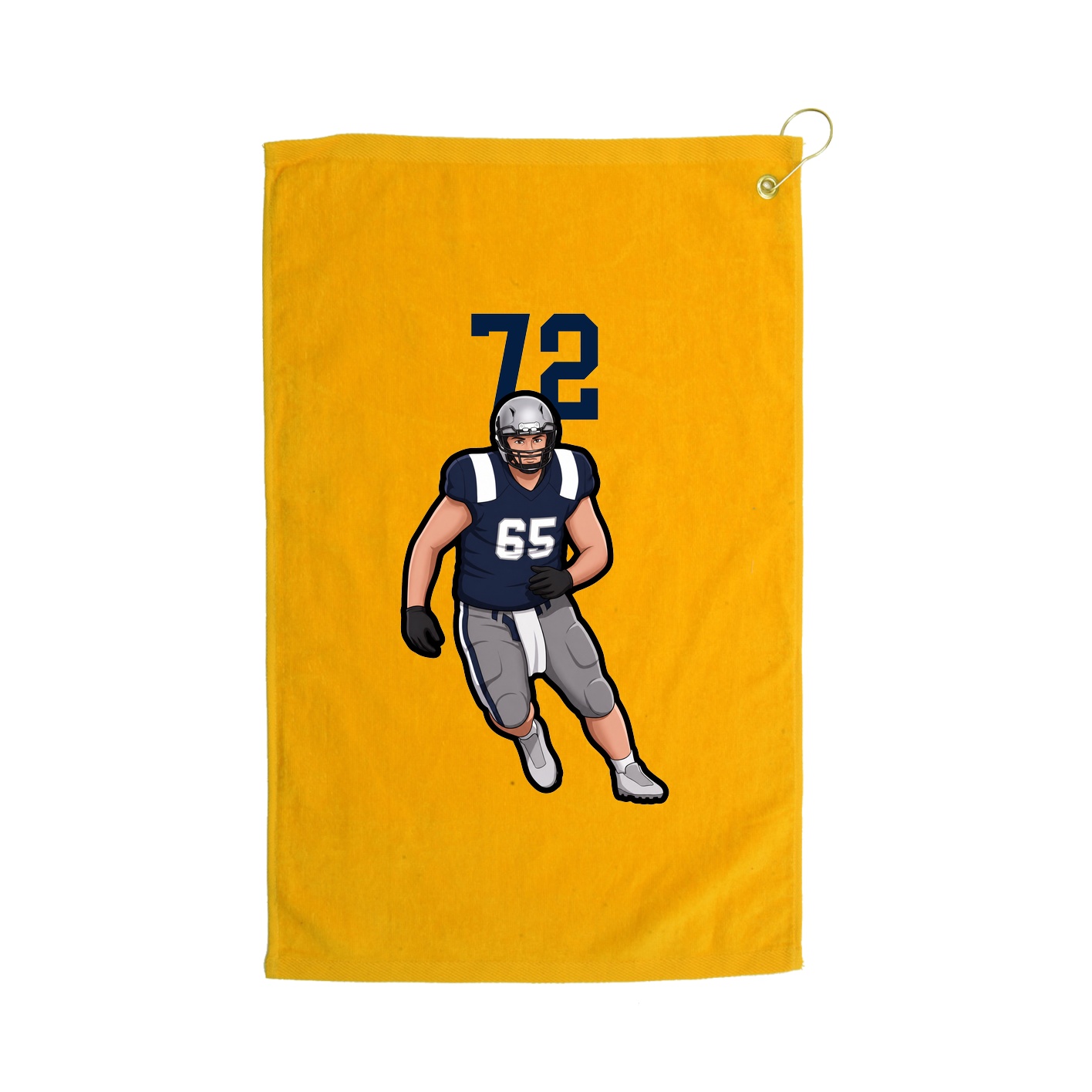 Golf Towel — Number Top in Gold
