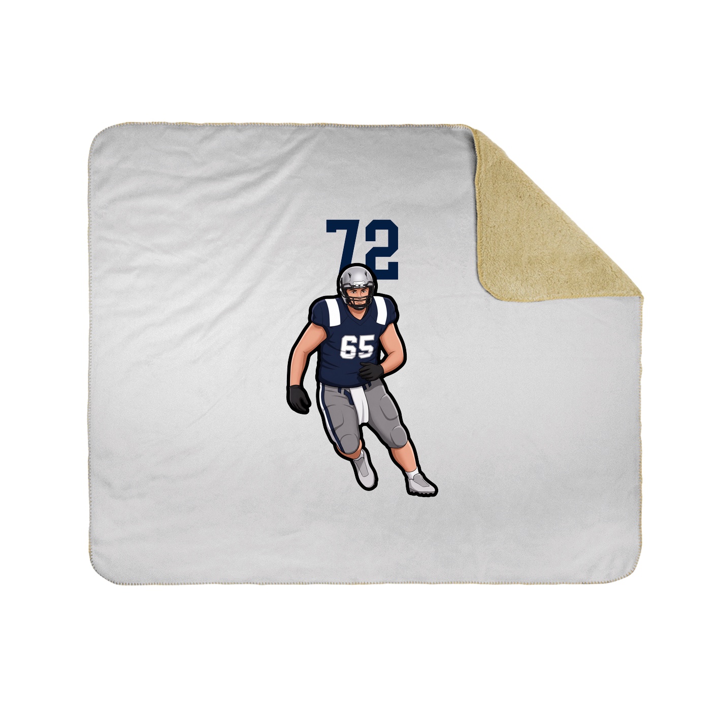 Throw Blanket — Number Top in White
